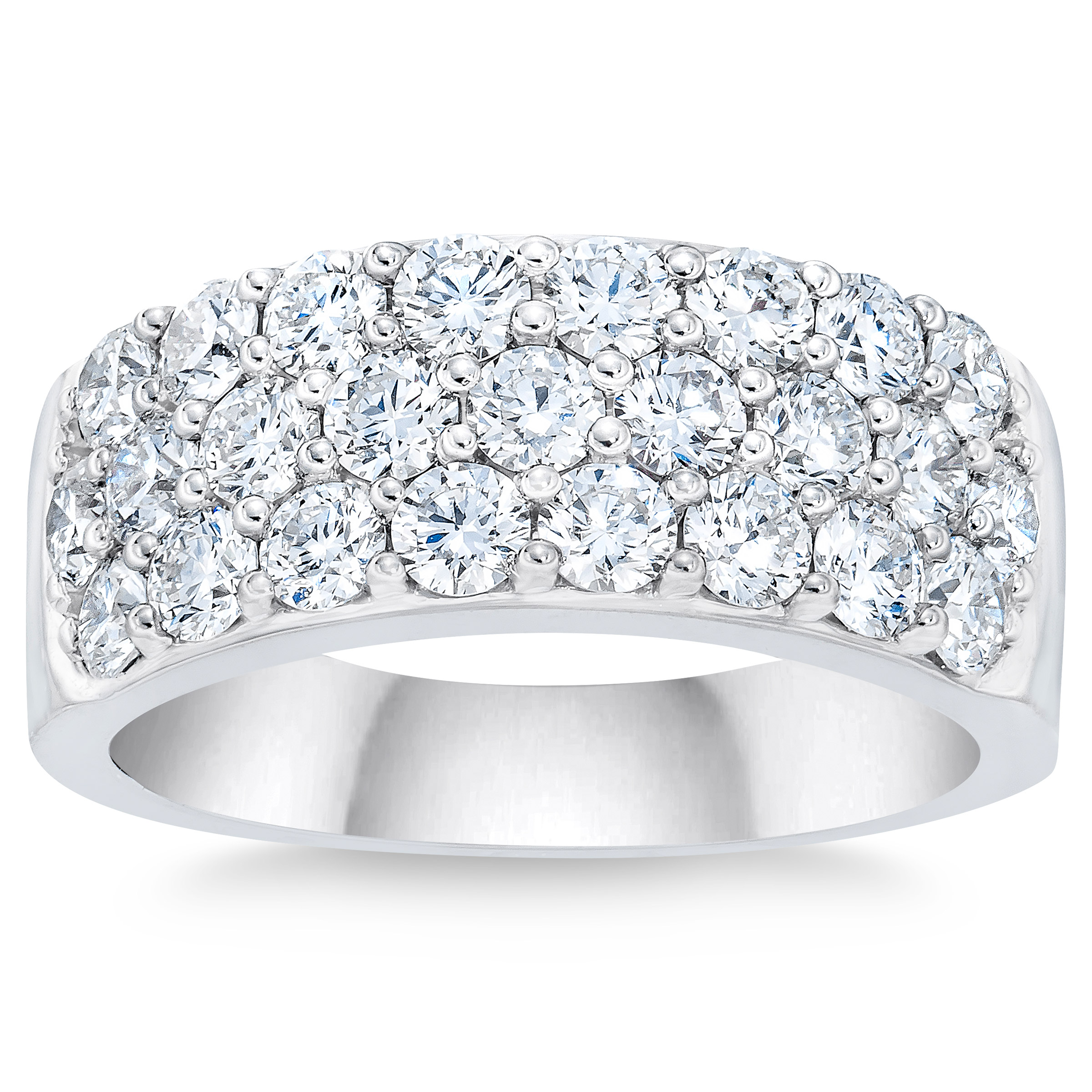 Round Brilliant 2.00 ctw VS2 Clarity  I Color Diamond Platinum Band