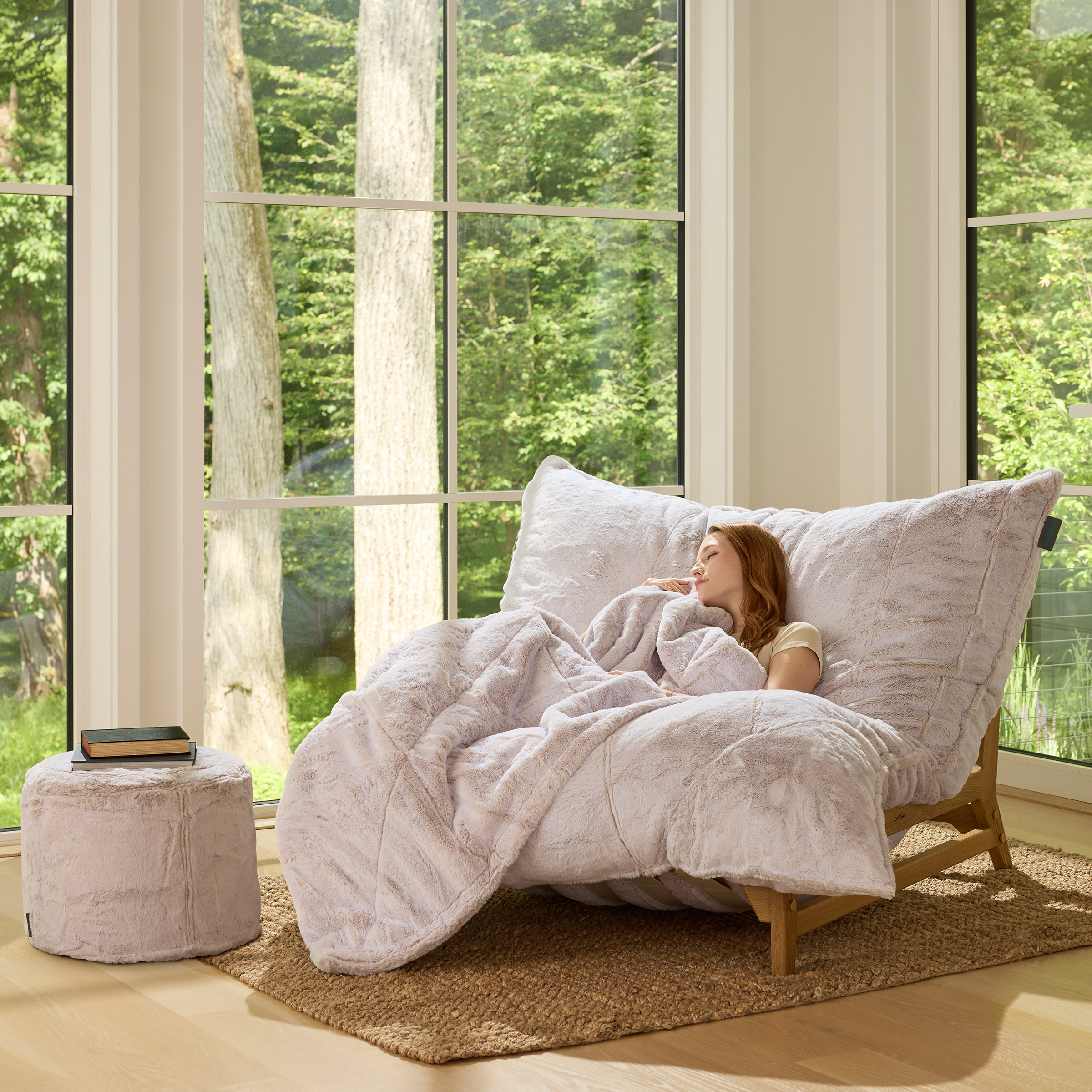 Lovesac PillowSac Accent Chair Bundle with Ottoman