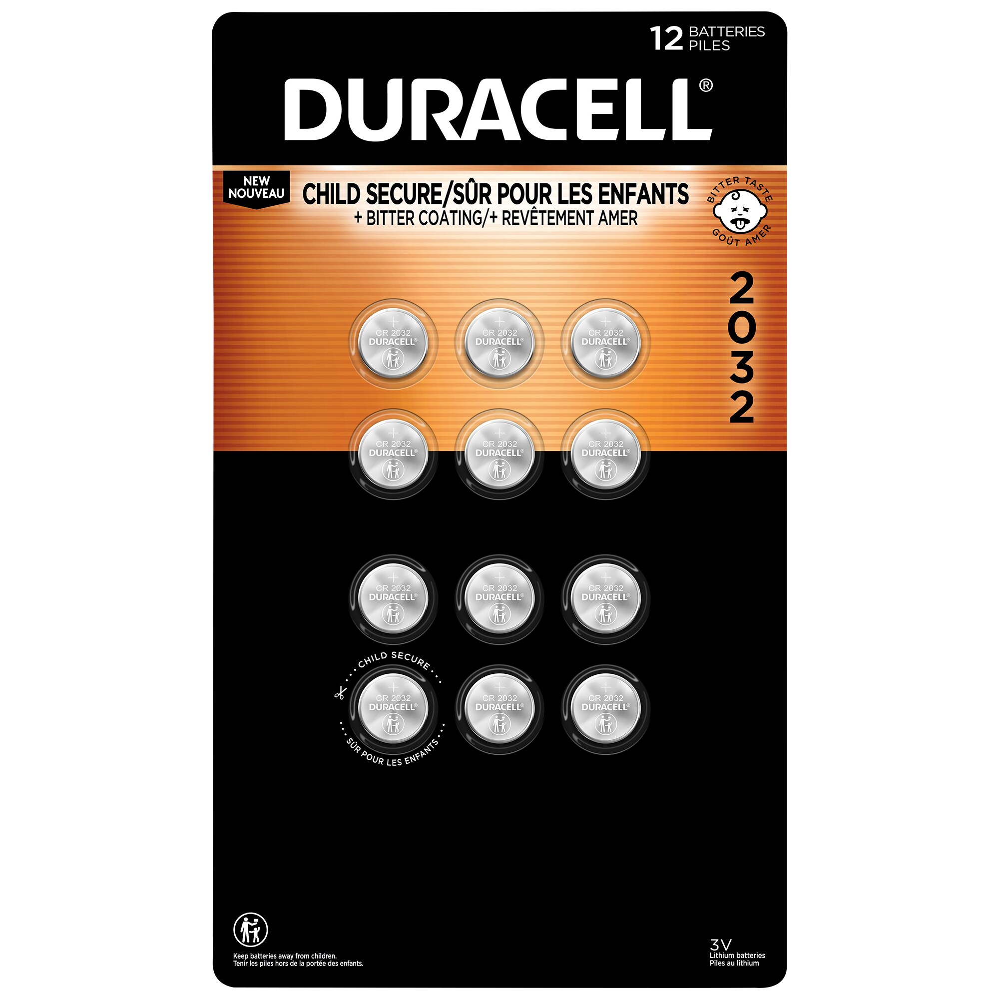 Duracell Lithium 2032 Coin Batteries, 12-count