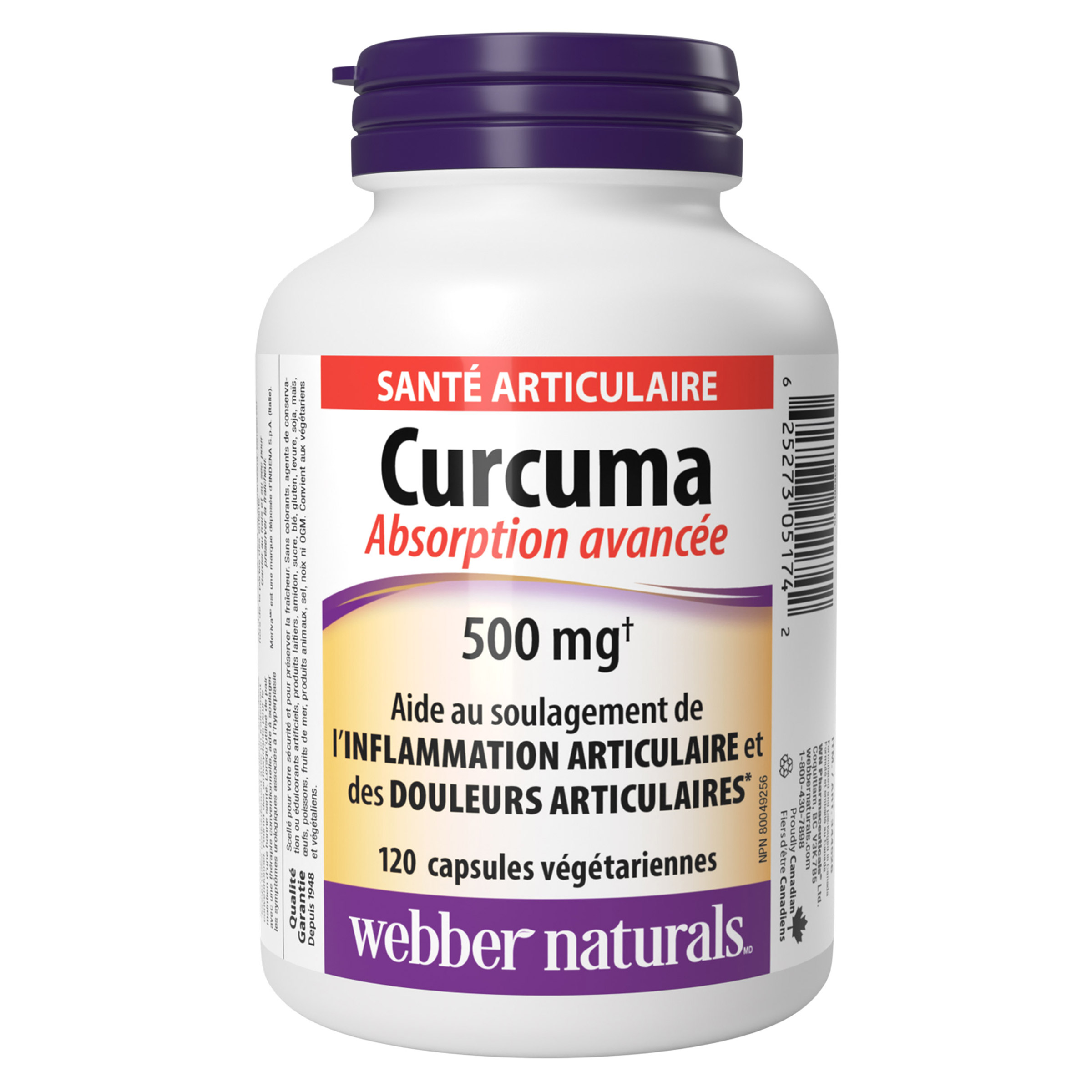 webber naturals - Curcuma évolué, 120 capsules