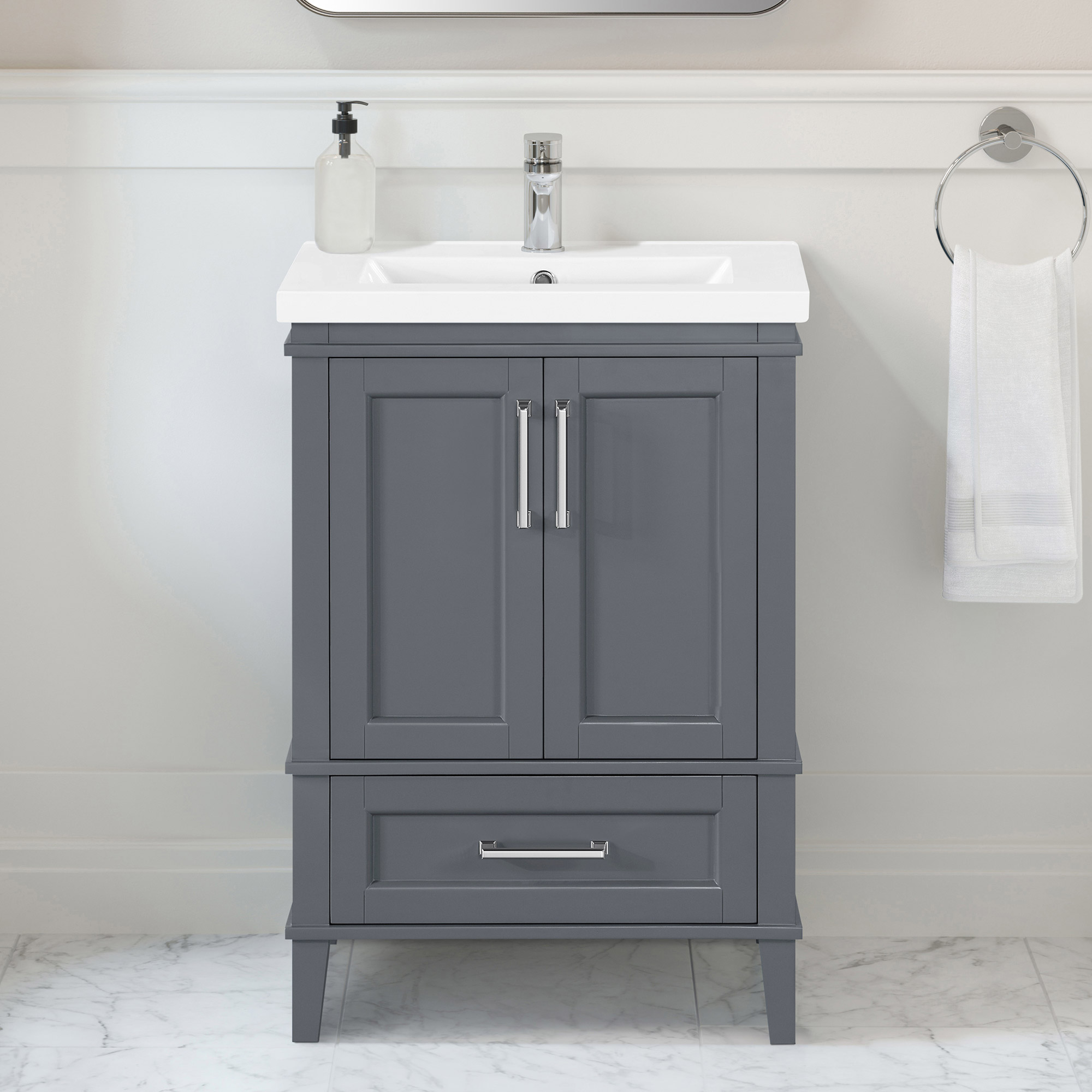 OVE Decors Navata 24 in. Vanity With White Ceramic Top