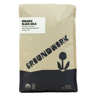 Groundwork Organic Black Gold Dark Roast Whole Bean Coffee, 2 lbs