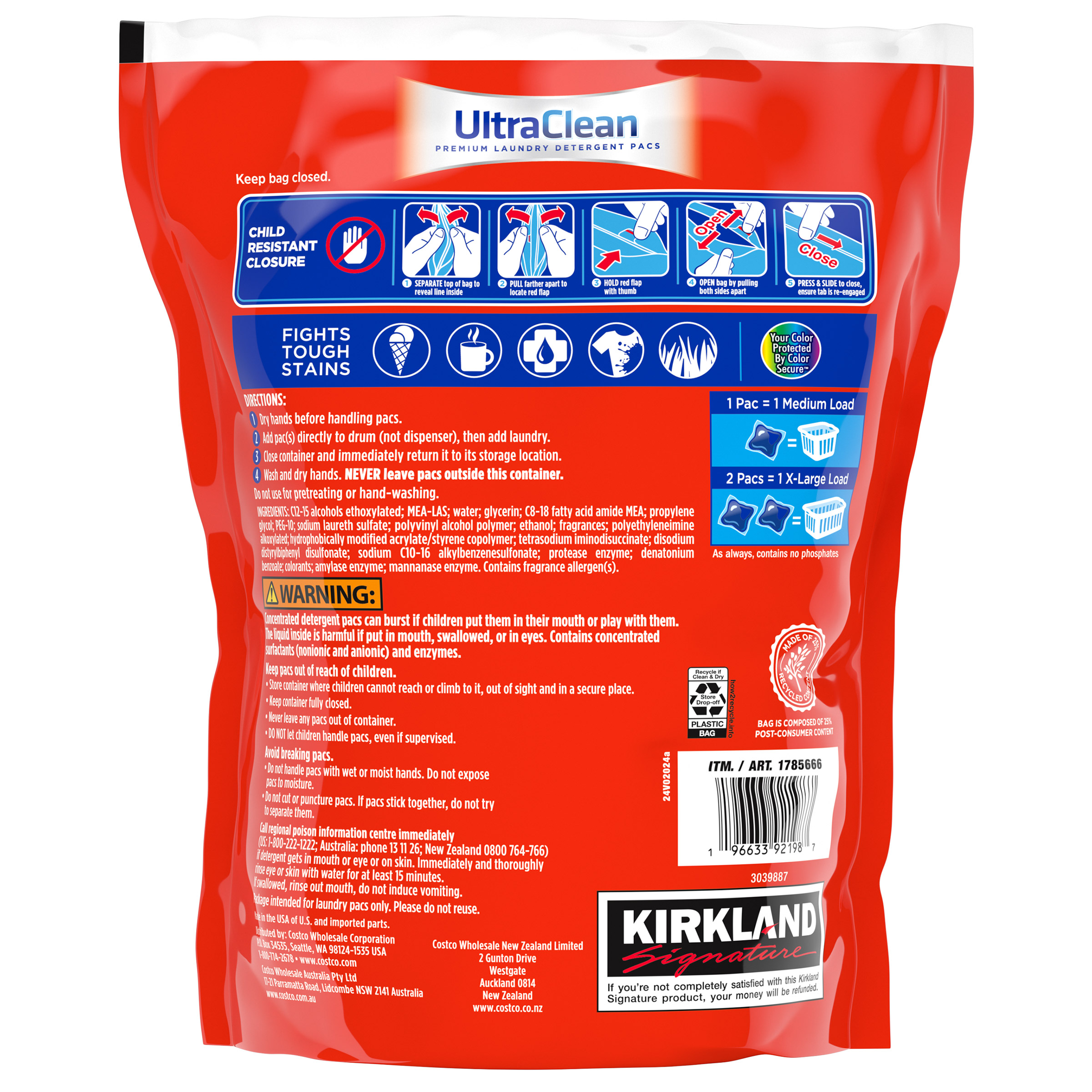 Kirkland Signature Laundry Detergent Pacs - Thumbnail 4
