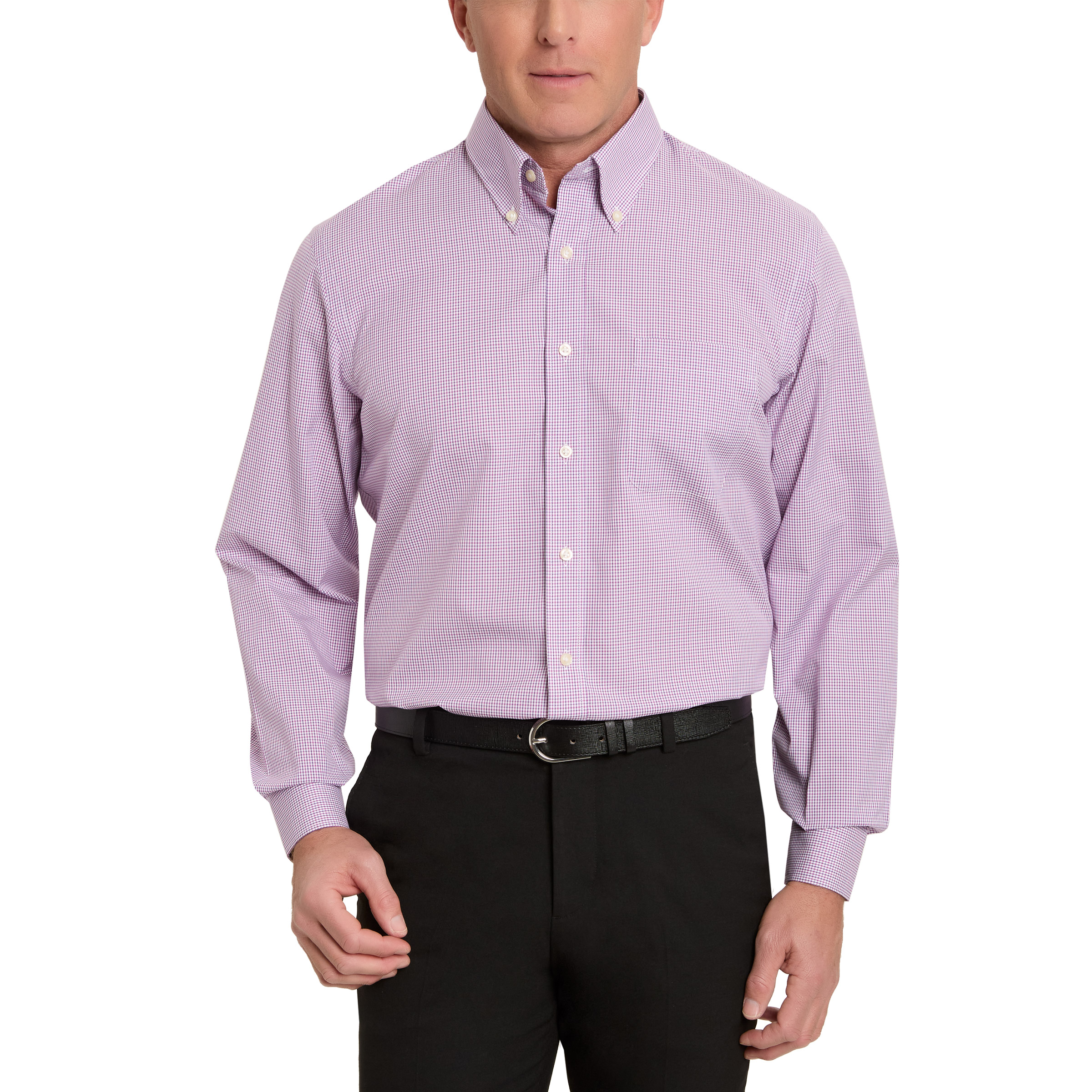 Kirkland Signature Men’s Traditional Fit Dress Shirt  Blue Red Grid