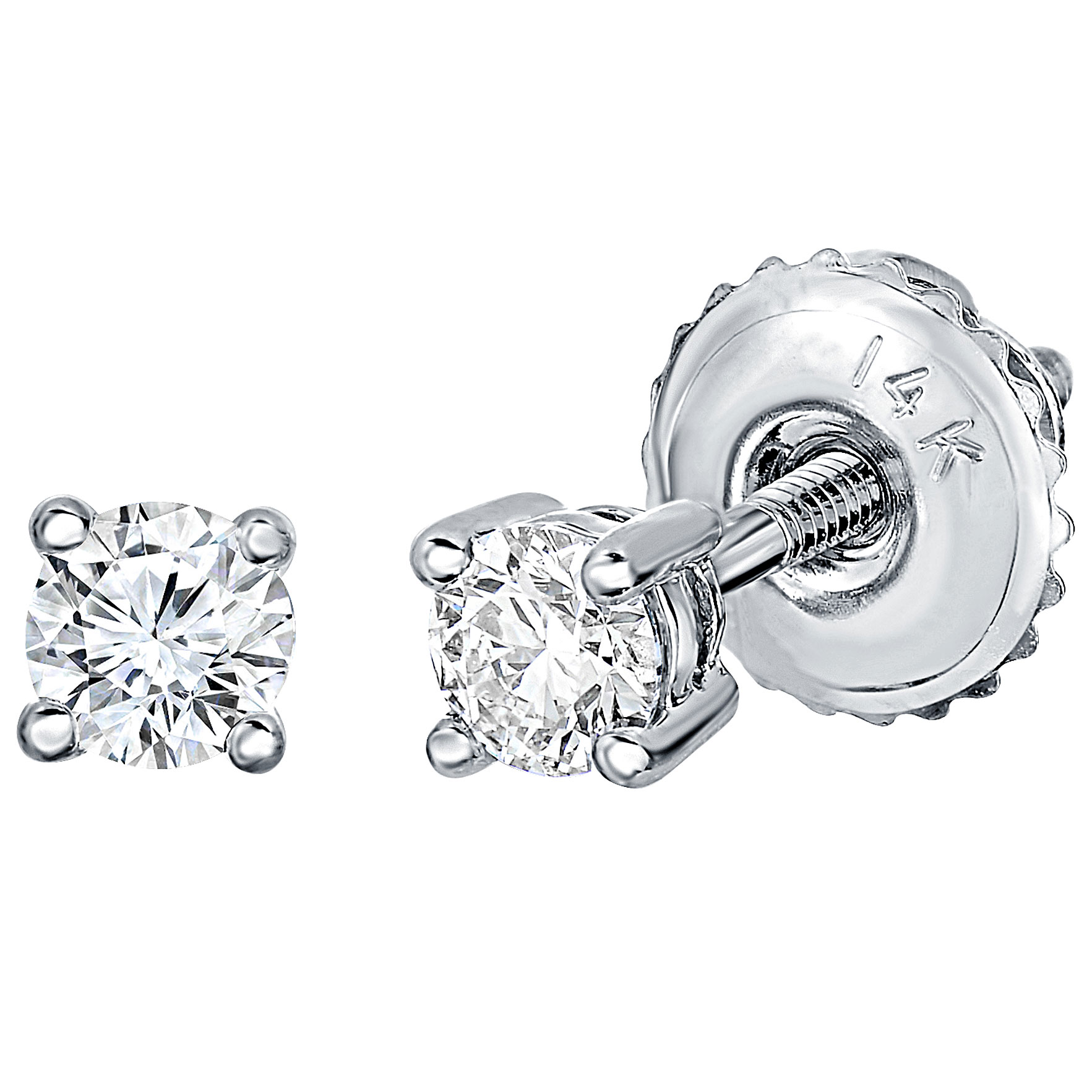 Round Brilliant Diamond Stud Earrings (0.35 ctw)