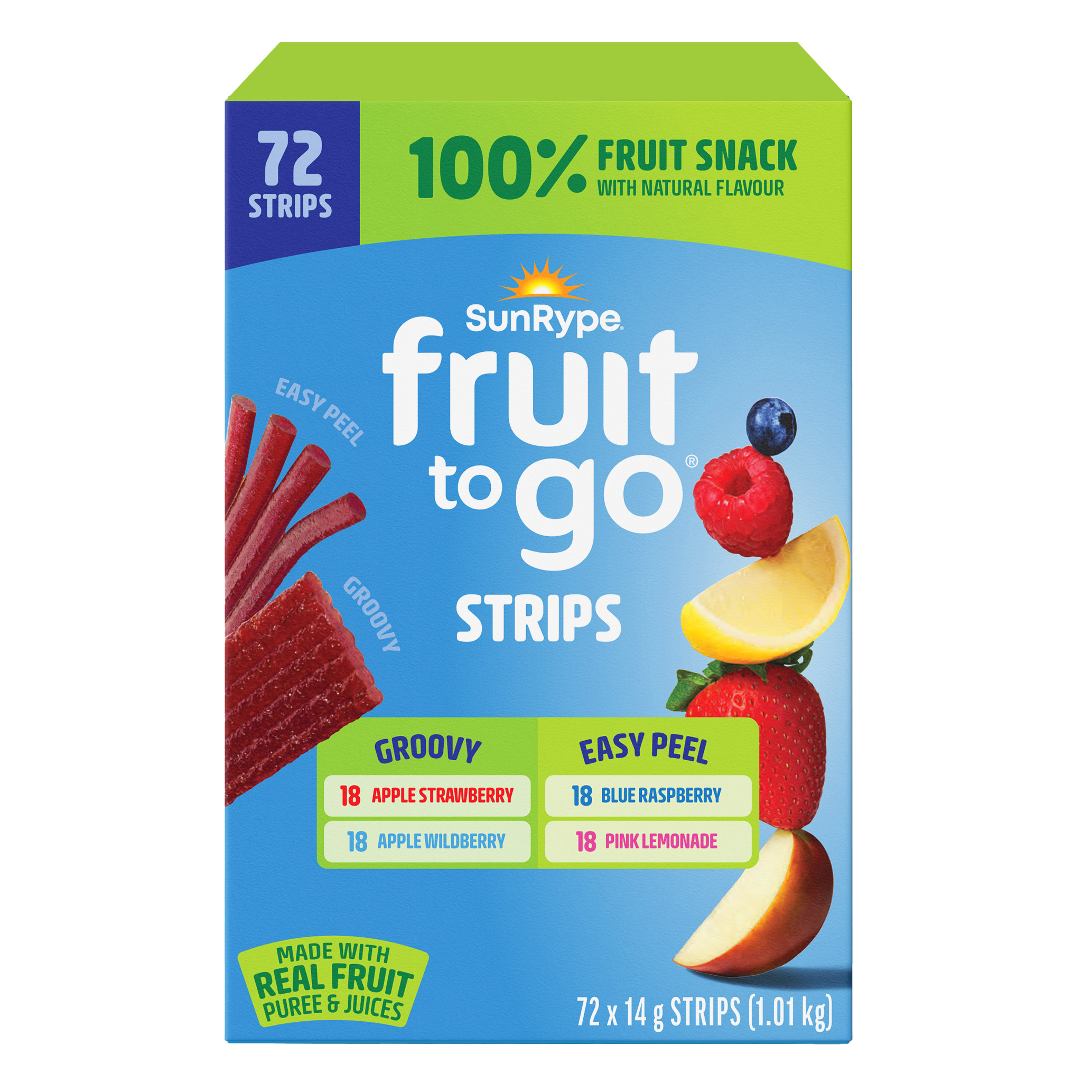 SunRype Fruit To Go, Fruit Strips, 72 × 14 g