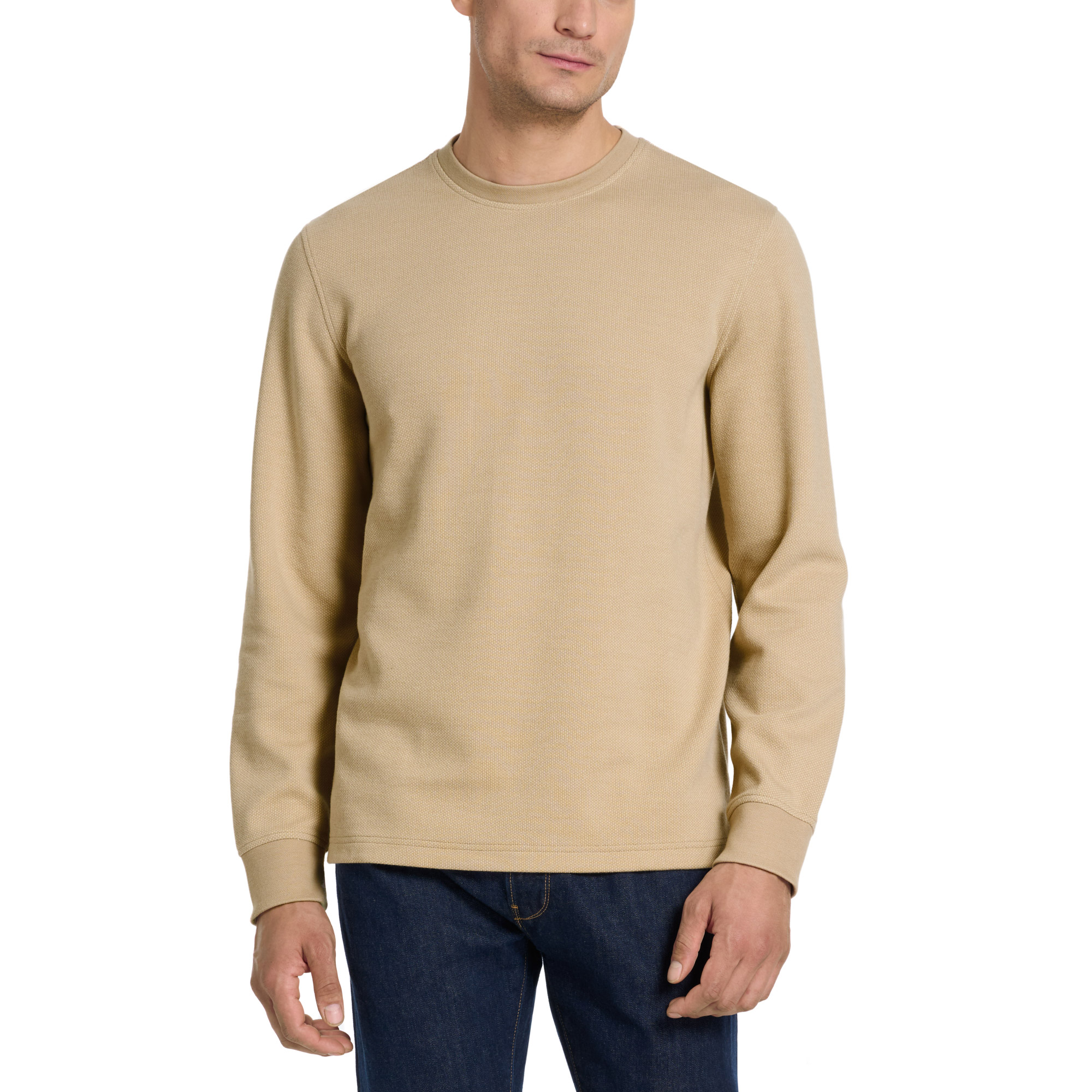 Van Heusen Men's Jacquard Long Sleeve Crewneck