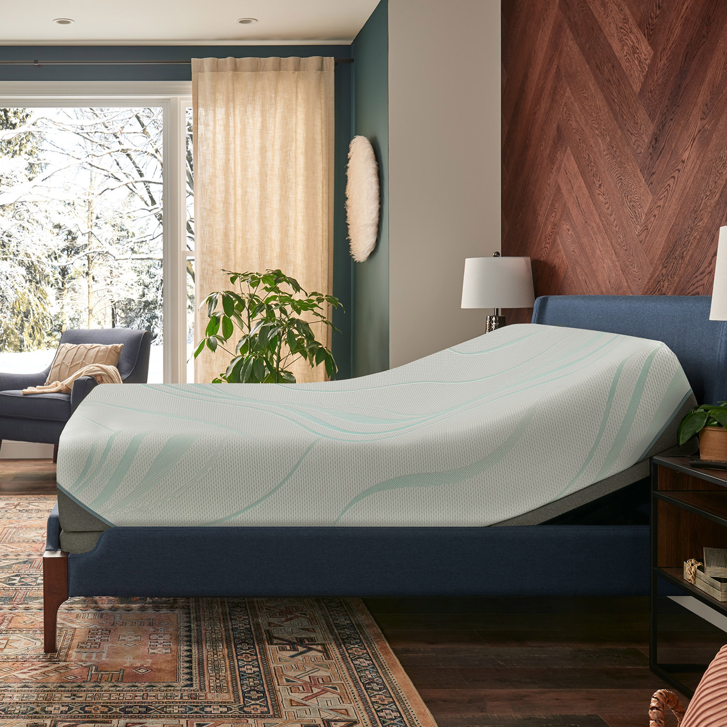 Tempur-Pedic Supreme 11.5” Medium Hybrid Mattress with Ergo Adjustable Base