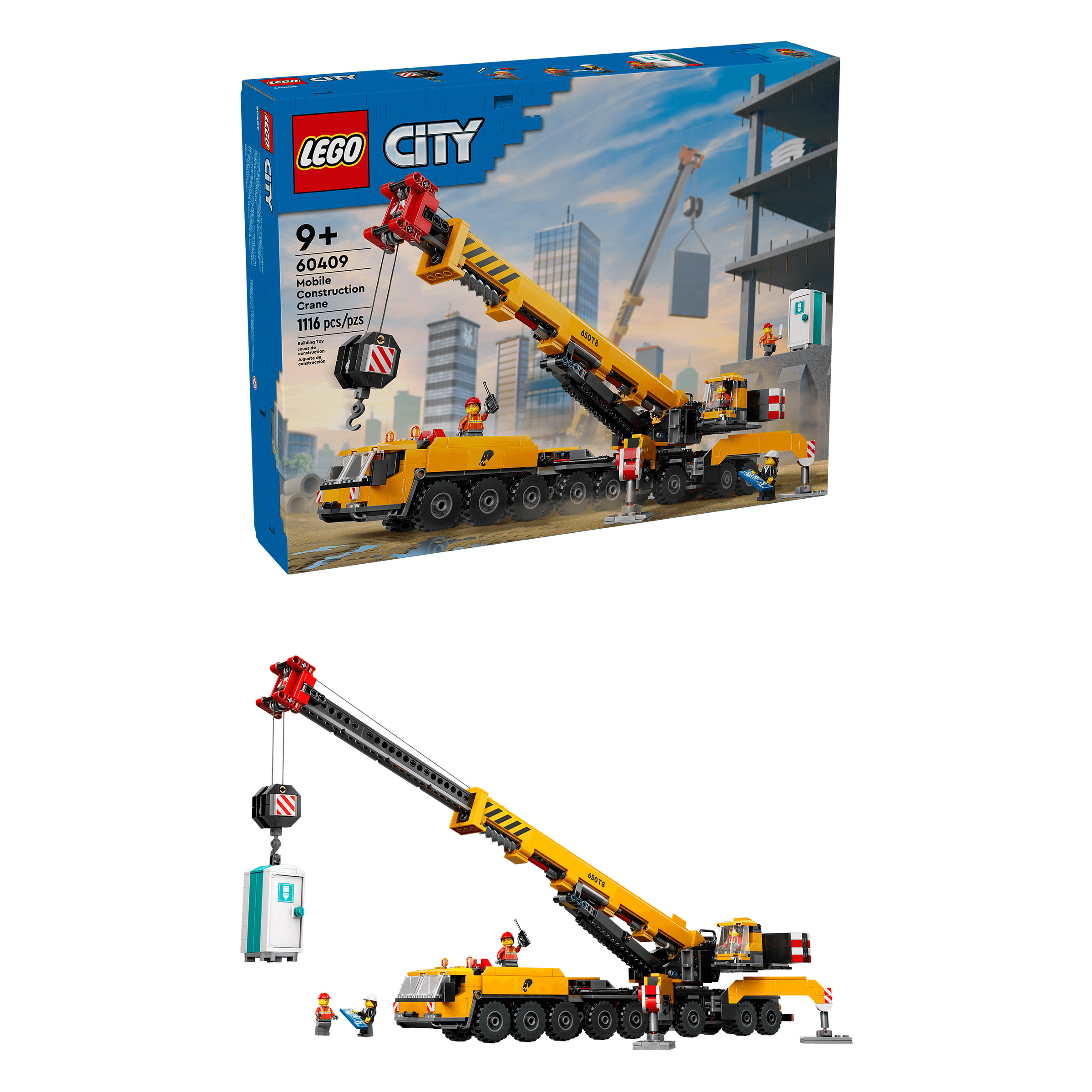 LEGO City Yellow Mobile Construction Crane Toy Set 60409
