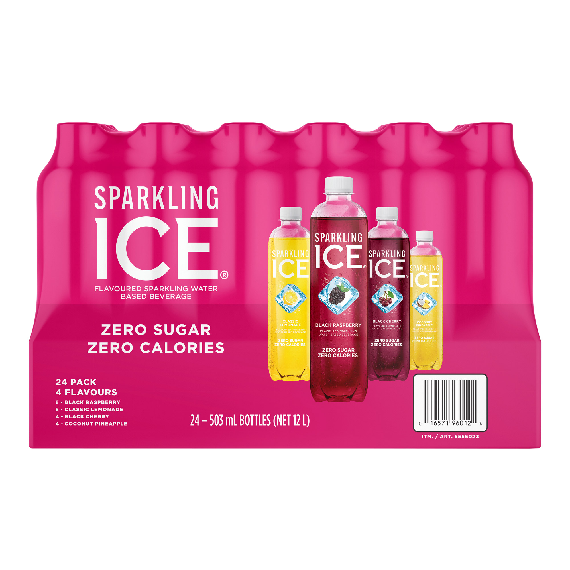 Sparkling ICE Flavoured Water Beverage Variety Pack, 24 x 503 ml
