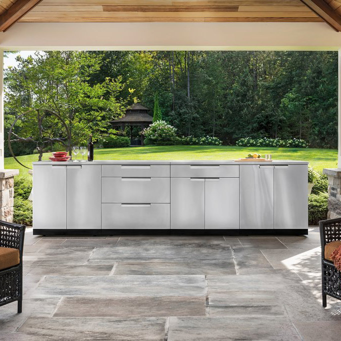 Costco outdoor kitchen components newage 66623 grove 3 piece outdoor