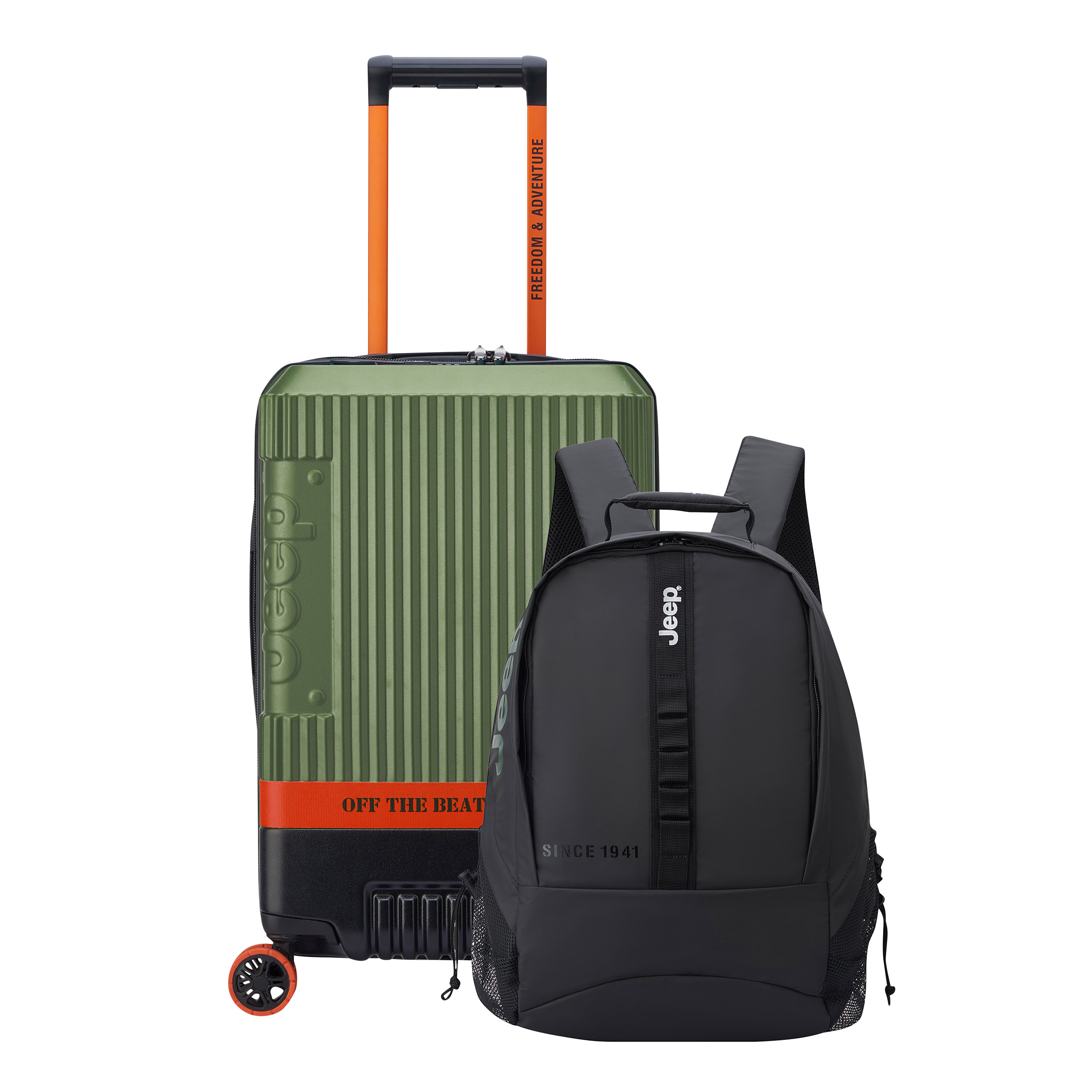Jeep JH001A Path 2-piece Carry-on and JS011B Versatile Backpack Set