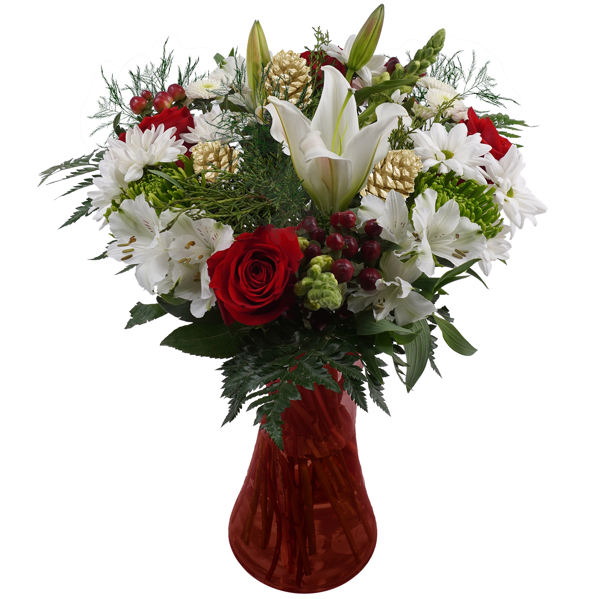 Holiday Tradition Bouquet with Vase