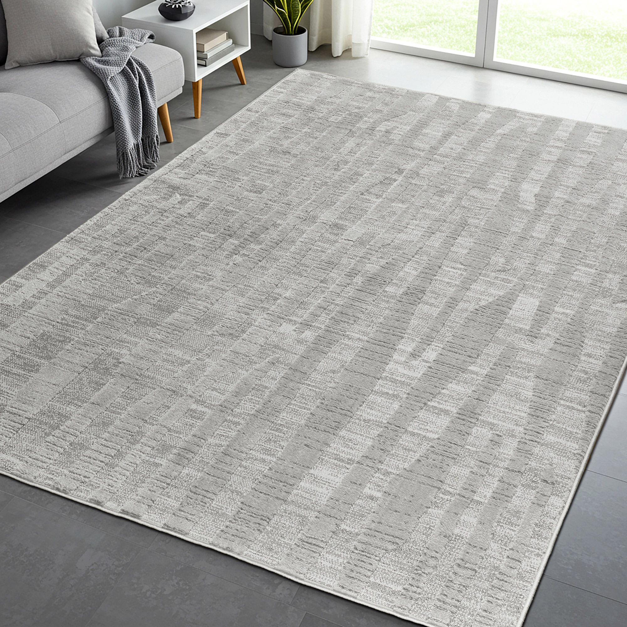 Illume Area Rug Collection  Abusir Gray
