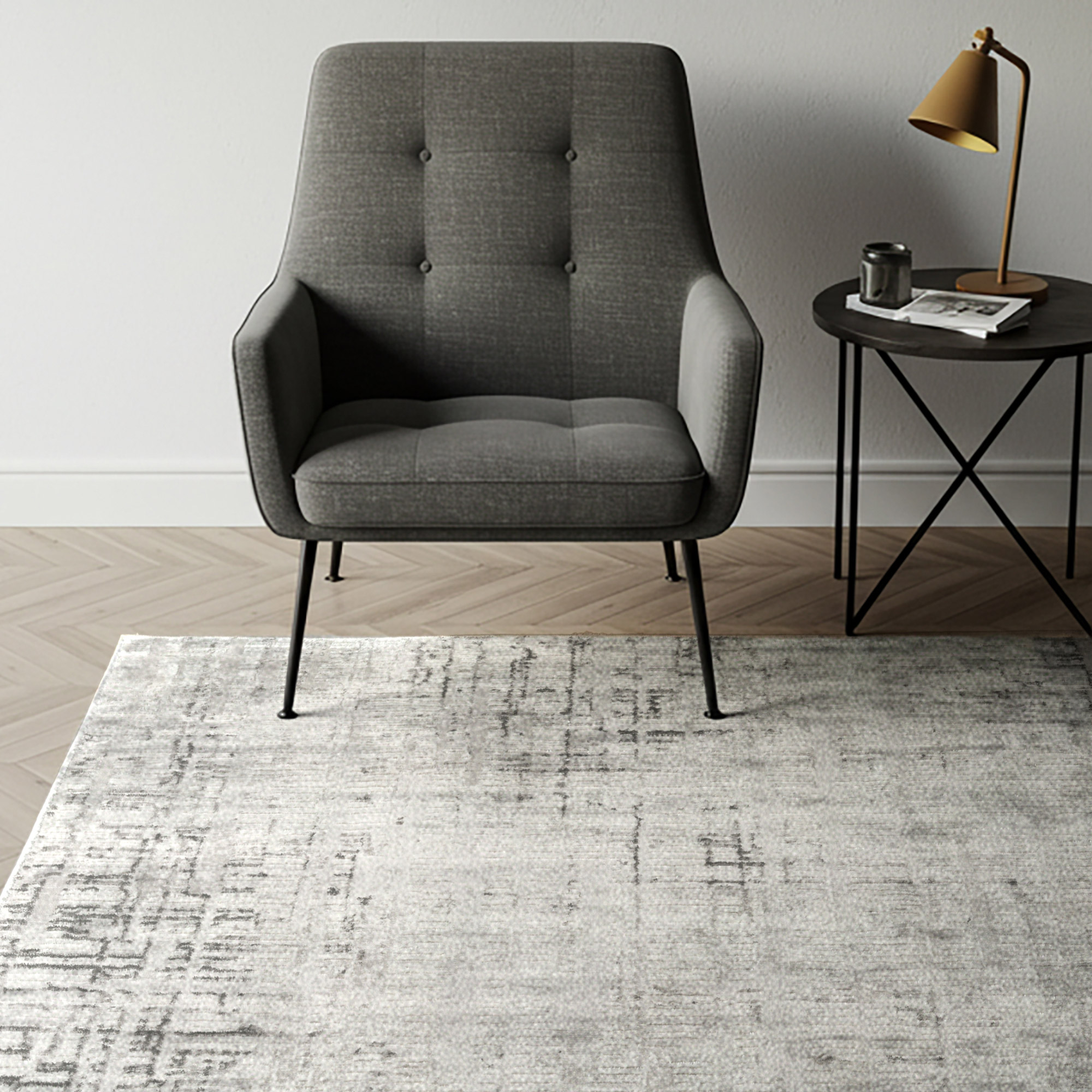 Divina Area Rug, Aloma Cream & Gray, 5'3” x 7' | Costco