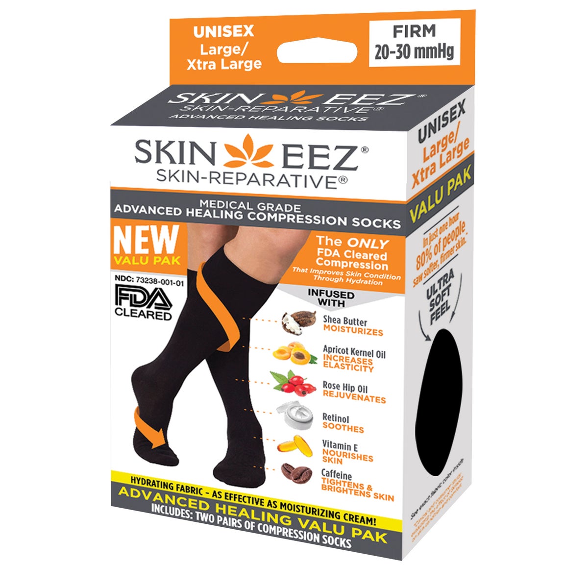 Skineez Medical Grade Advanced Healing Compression Socks, 2 Skineez Medical Grade Advanced Healing Compression Socks, 2