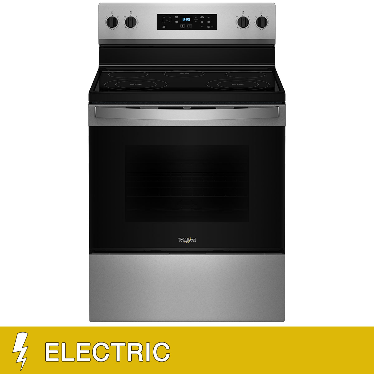 Whirlpool 5.3 cu. ft. ELECTRIC Freestanding Range with Steam Clean
