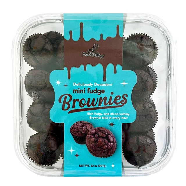 Posh Pantry Mini Fudge Brownie Bites, 32 oz