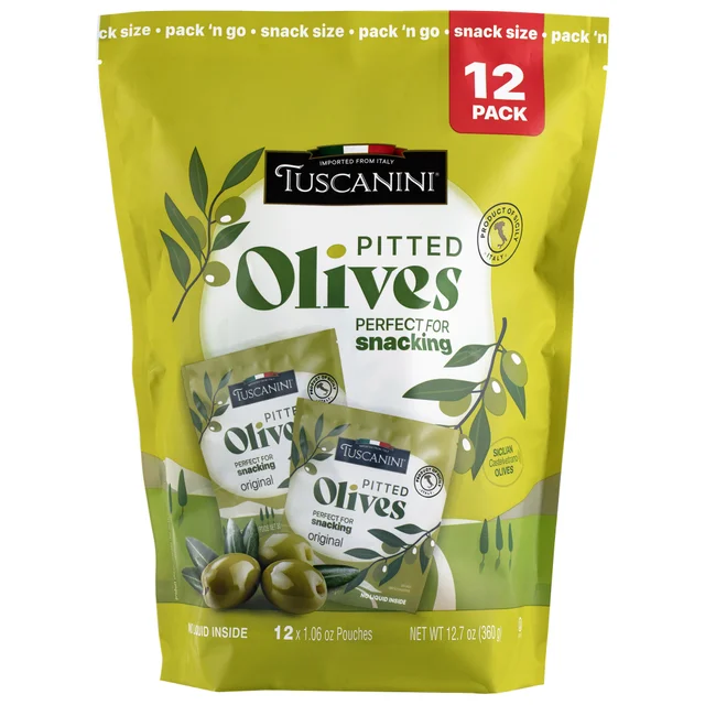 TUSCANINI PITTED OLIVES 12/1 OZ (0.75 LBS)