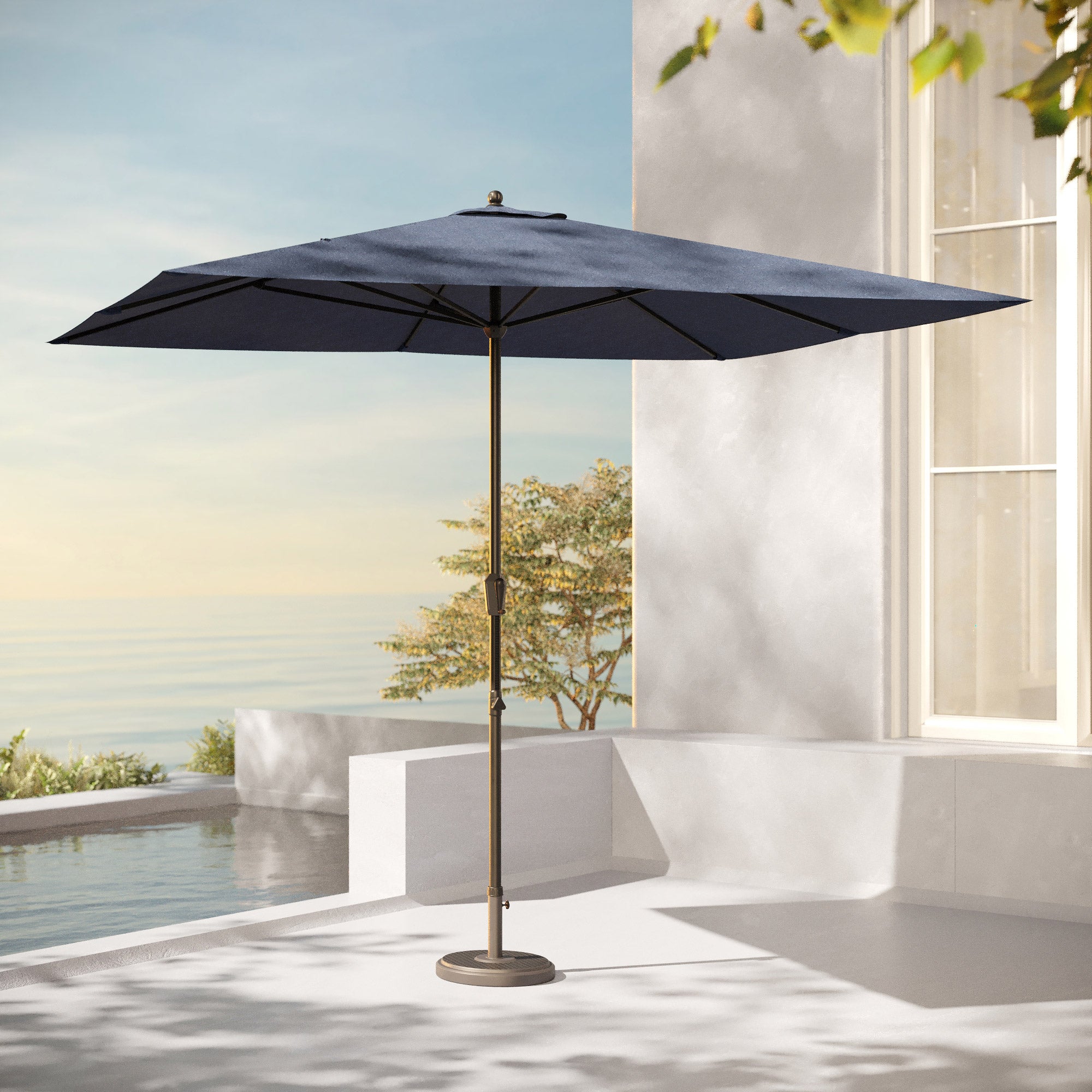 chalk paint on patio umbrella Let's Spray Paint the Deck Umbrella Fabric!