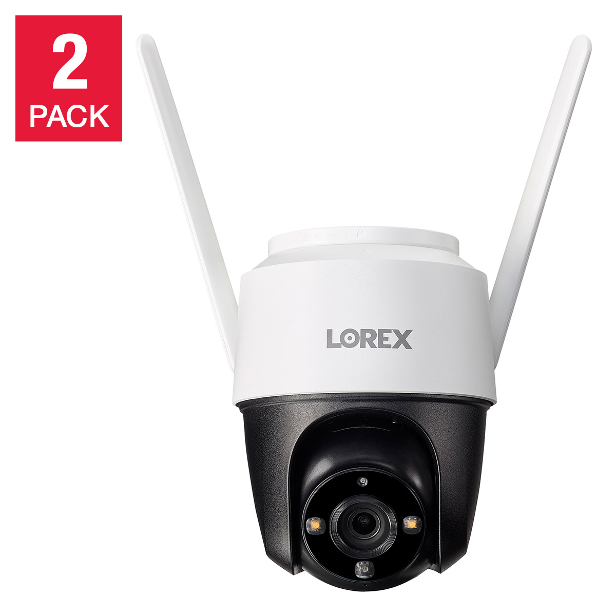 Lorex 2K Pan-Tilt Outdoor Wi-Fi Security Camera 2-pack