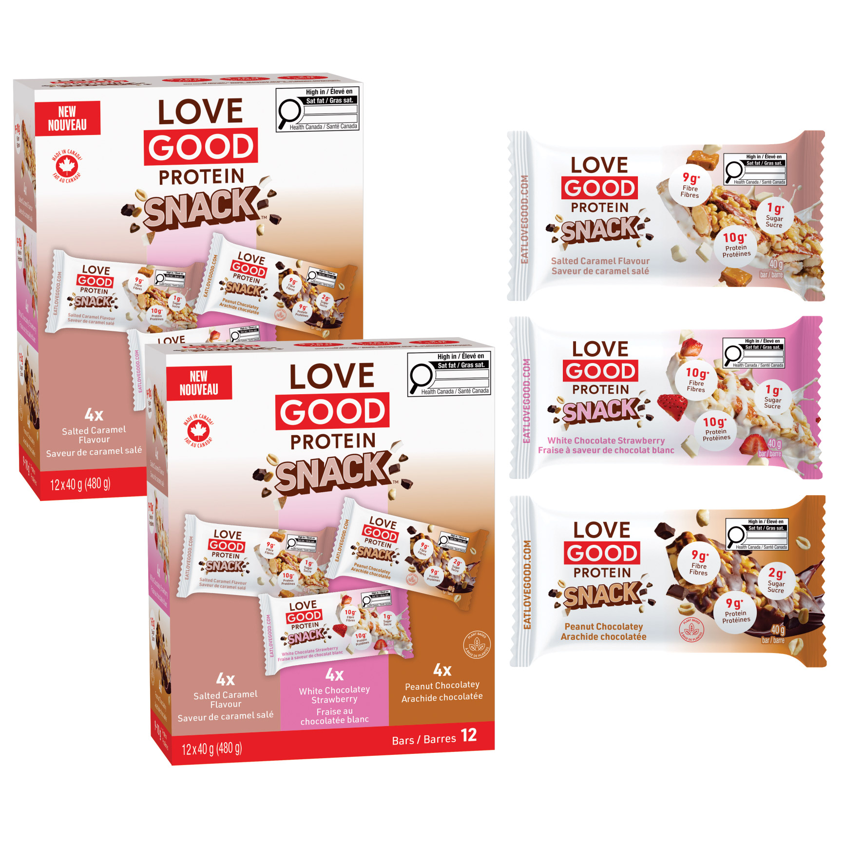 Love Good Fats Snack Bars, Variety Pack, 24 × 40 g | Costco
