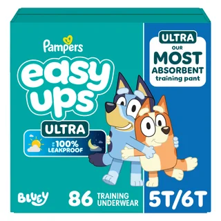 Pampers Easy Ups Ultra Training Pants Unisex, Size 5T/6T, 86-count
