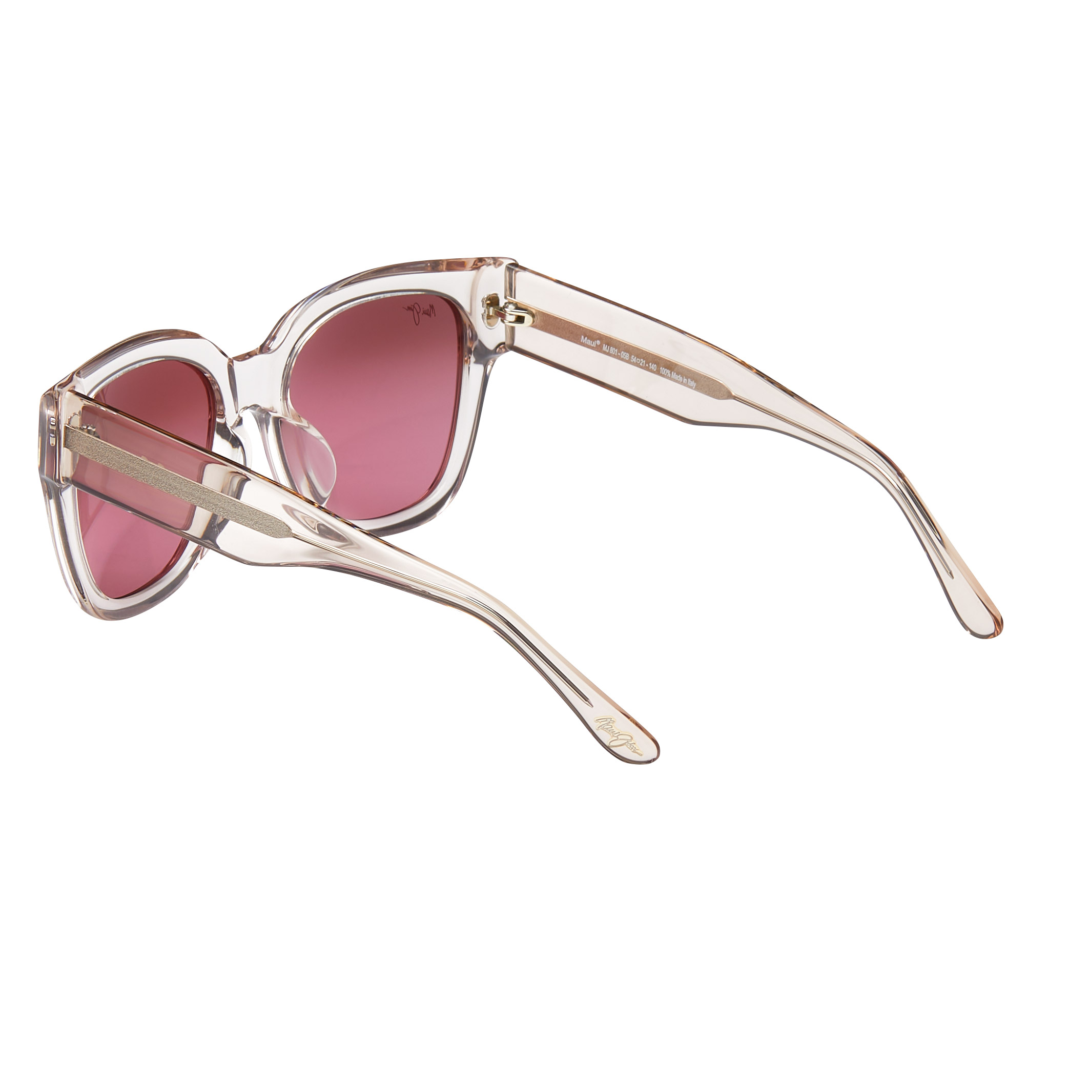 New Maui Jim Siren Song MJ 801-05B Square Pink Sunglasses Purple Polarized Lens Maui Jim Siren Song MJ 801-05B Square Pink Sunglasses Purple  main image 4