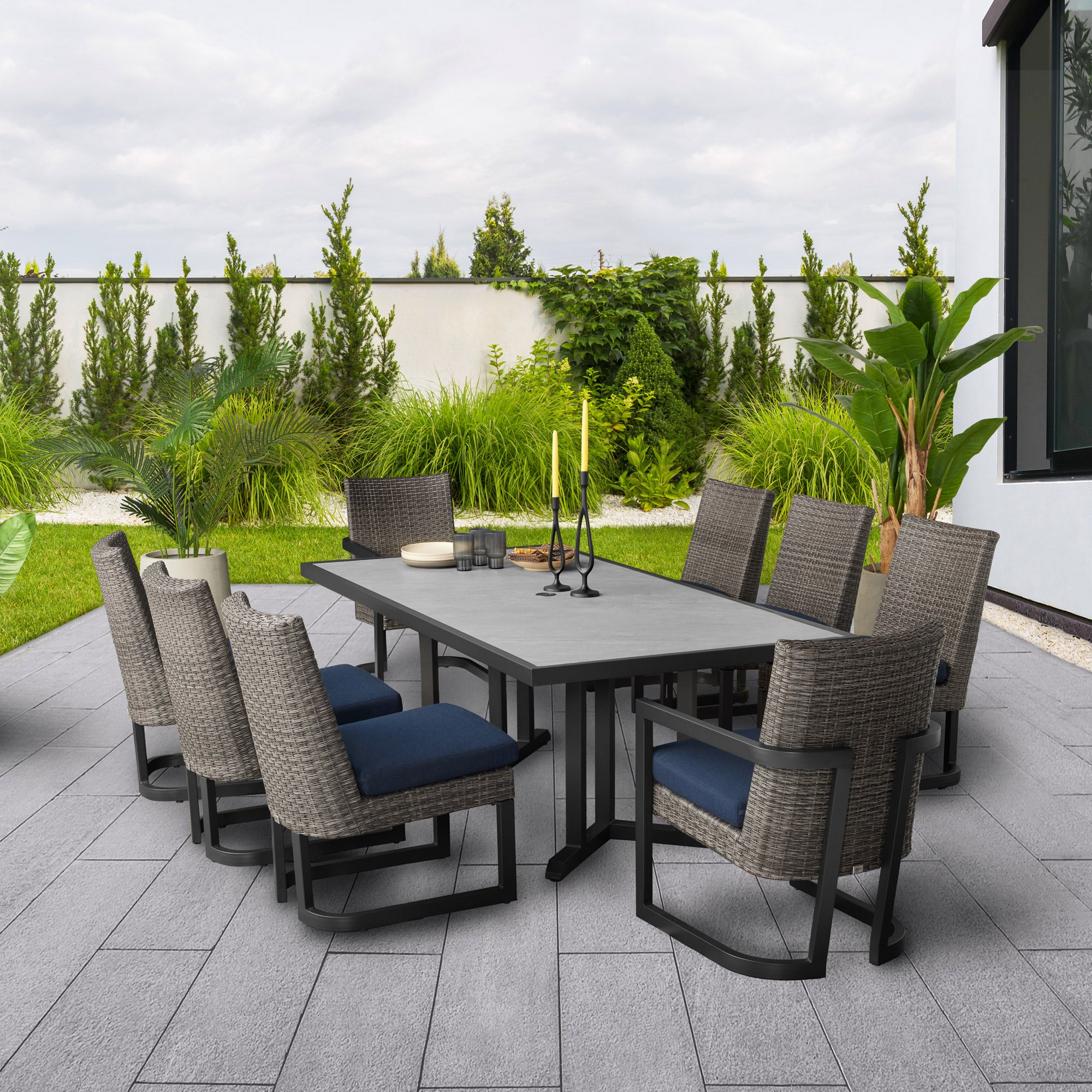Agio Luna 9-piece Outdoor Patio Dining Set | Costco