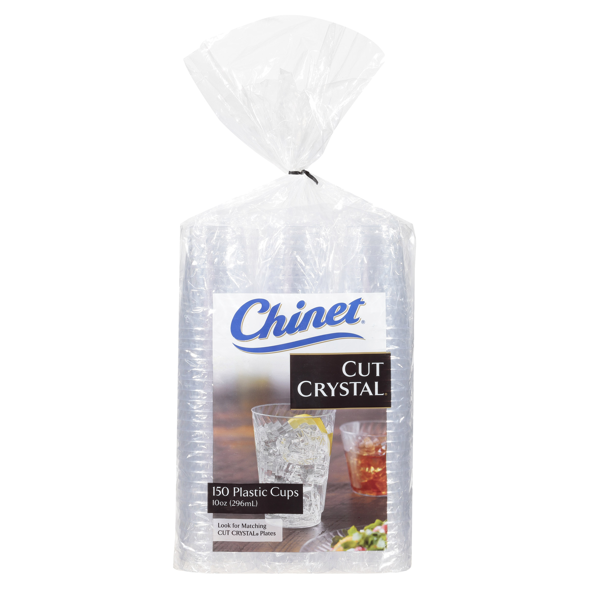 Chinet Crystal 10 oz Plastic Cup  Clear  150-count