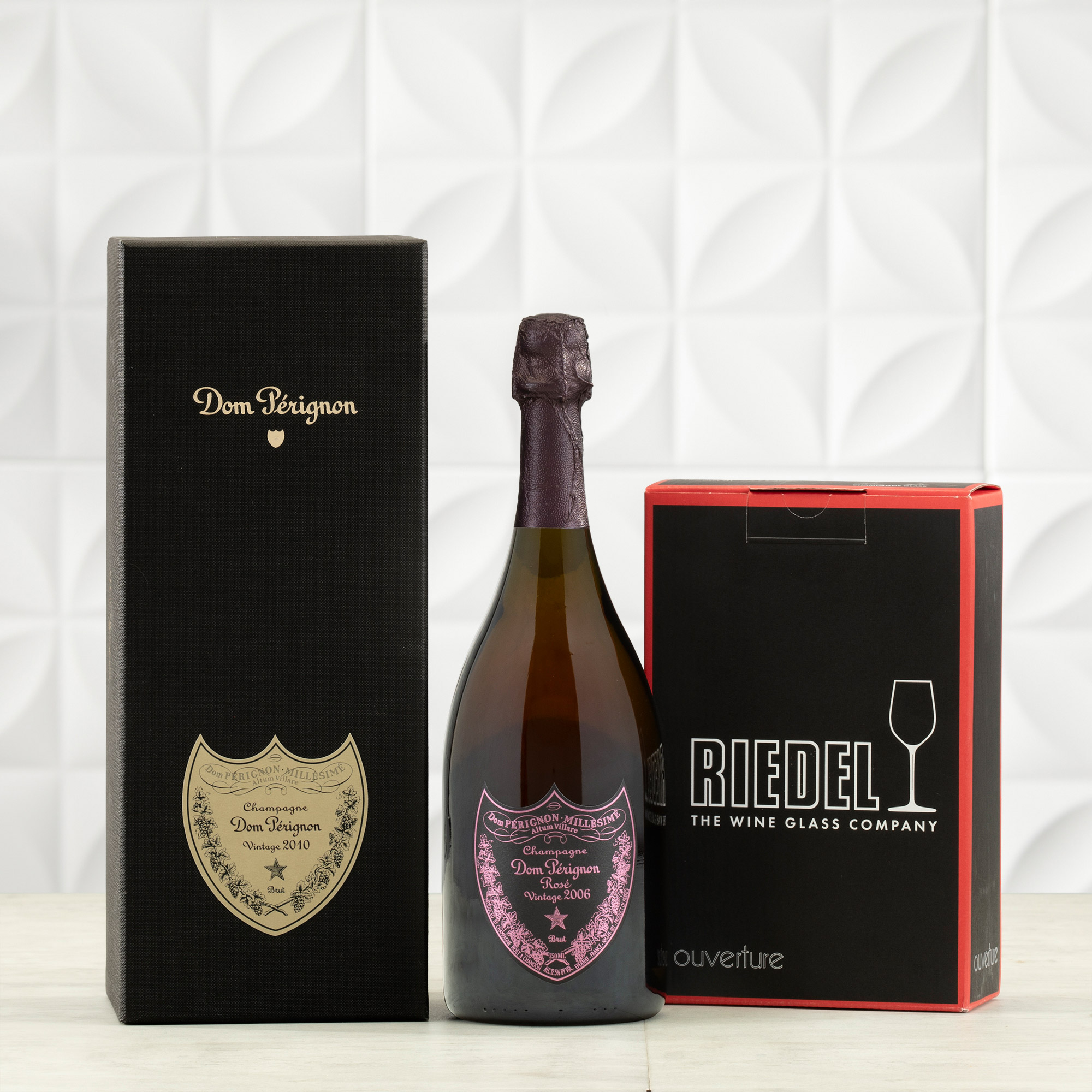 Dom Perignon 2010 & Dom Rose 2006 Gift Duet with Riedel 750 ml CA