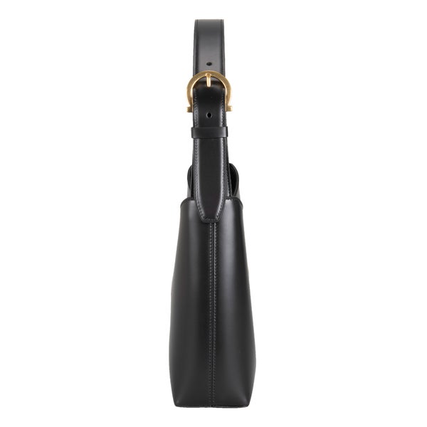 Ferragamo Trifolio Shoulder Bag, Black | Costco Ferragamo Trifolio Shoulder Bag, Black | Costco