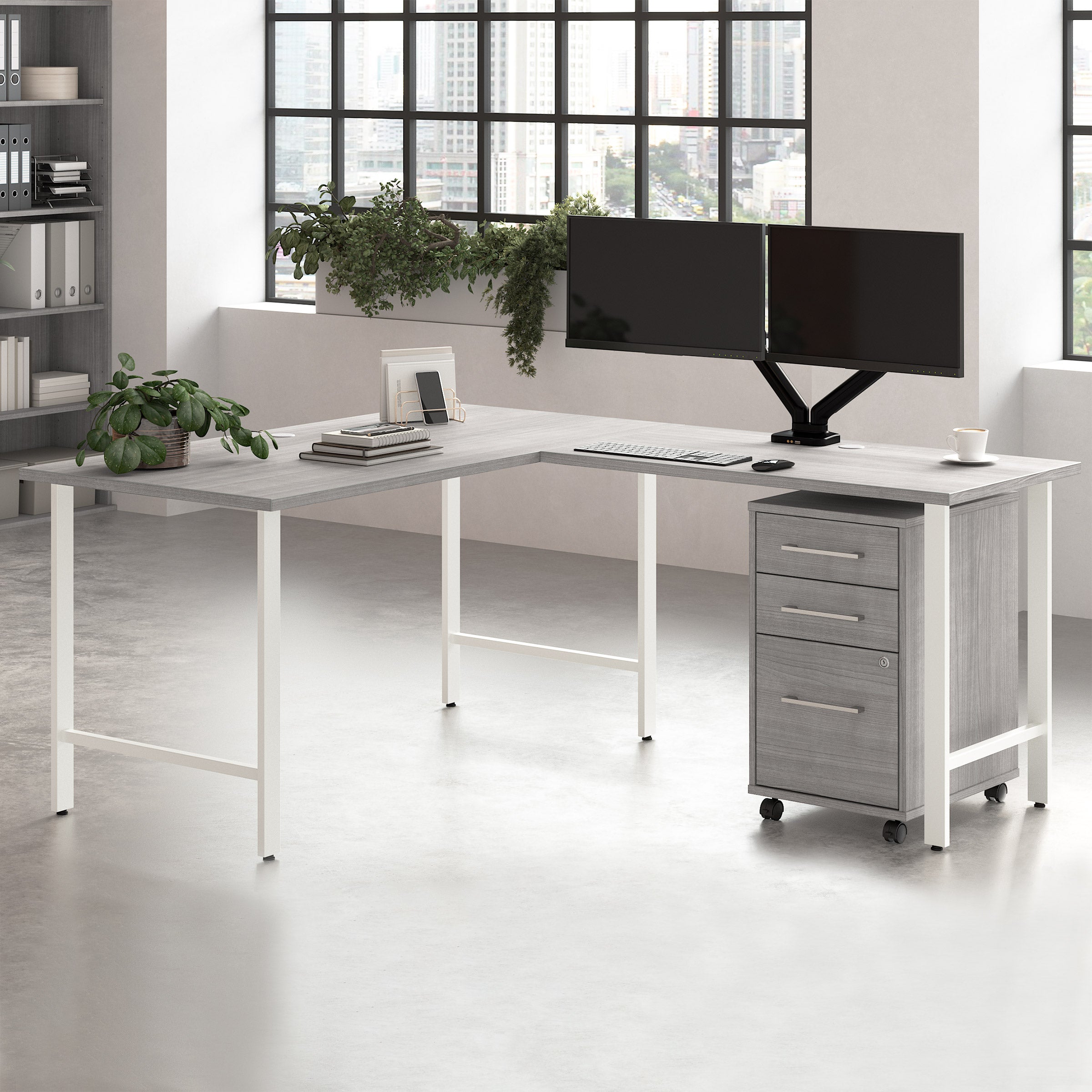 Bush Furniture Office Pro Havin 3-piece L-shaped Workstation | Costco