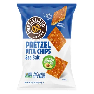 PRETZELIZED PRETZEL PITA CHIPS 26 OZ