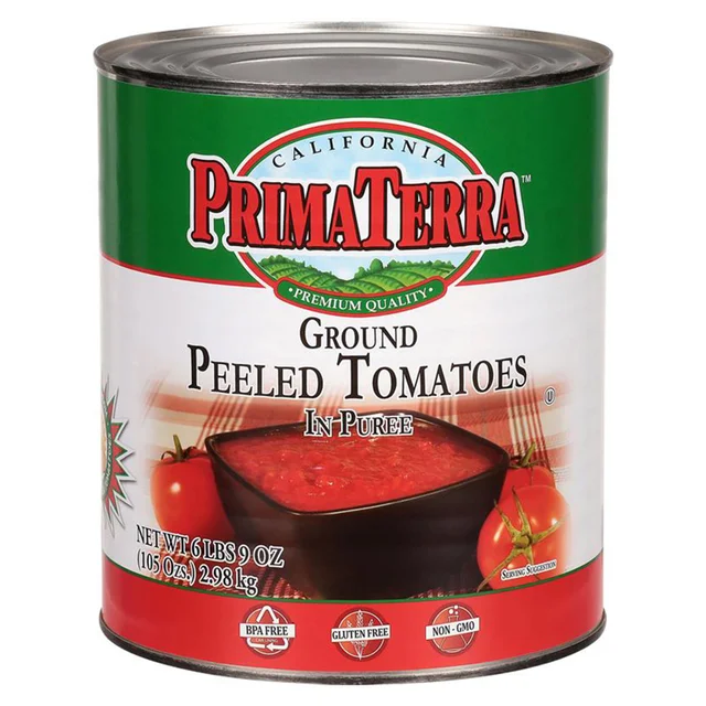PRIMA TERRA CRUSHED TOMATO 6 LBS 9 OZ (105 OZ)