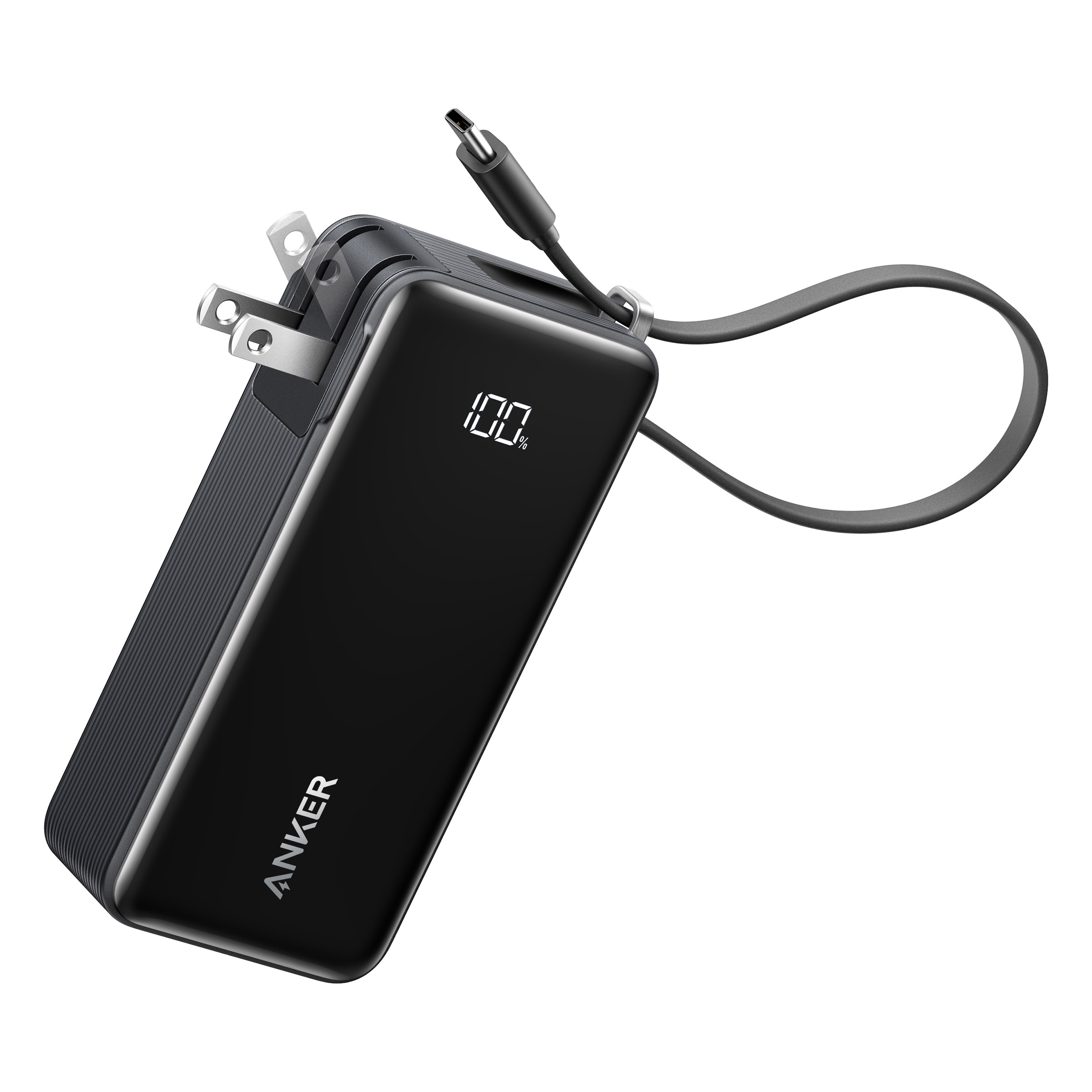 Anker 10K Wireless Portable Charger with Built-In USB-C Cable