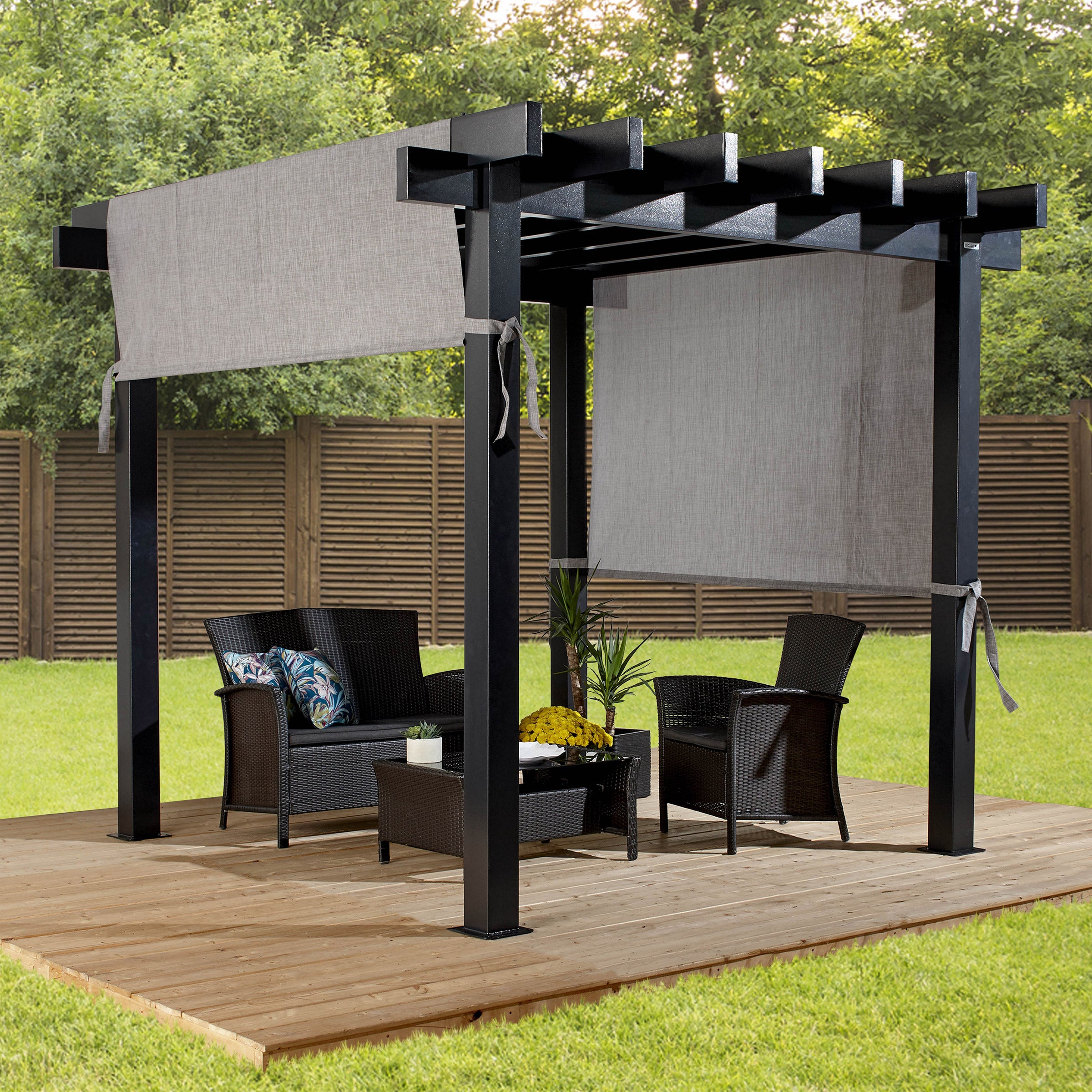 Sojag Yamba Pergola with Adjustable Textilene Canopy | Costco