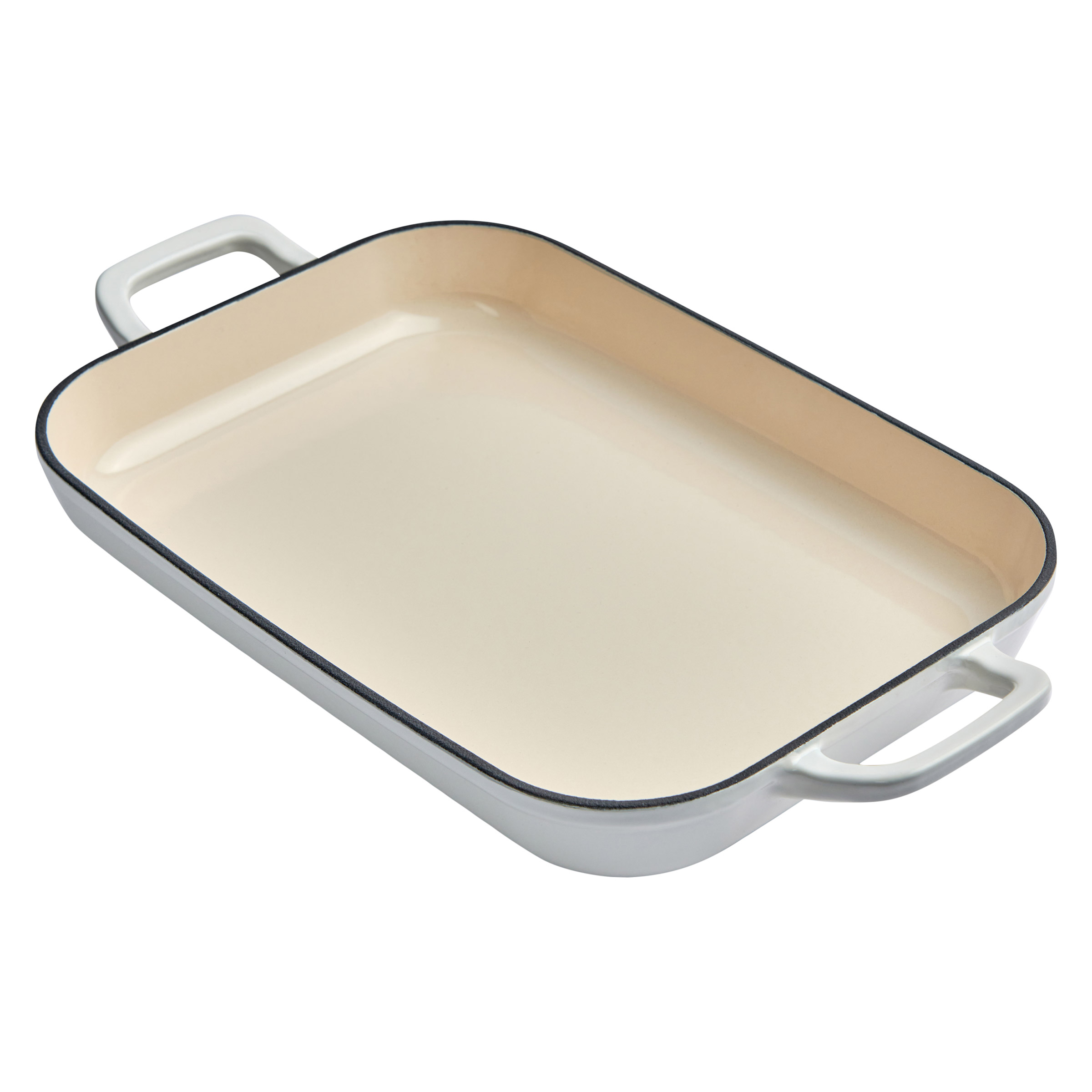 Chuck Hughes Cast Iron Shallow Roaster, 2.38 L