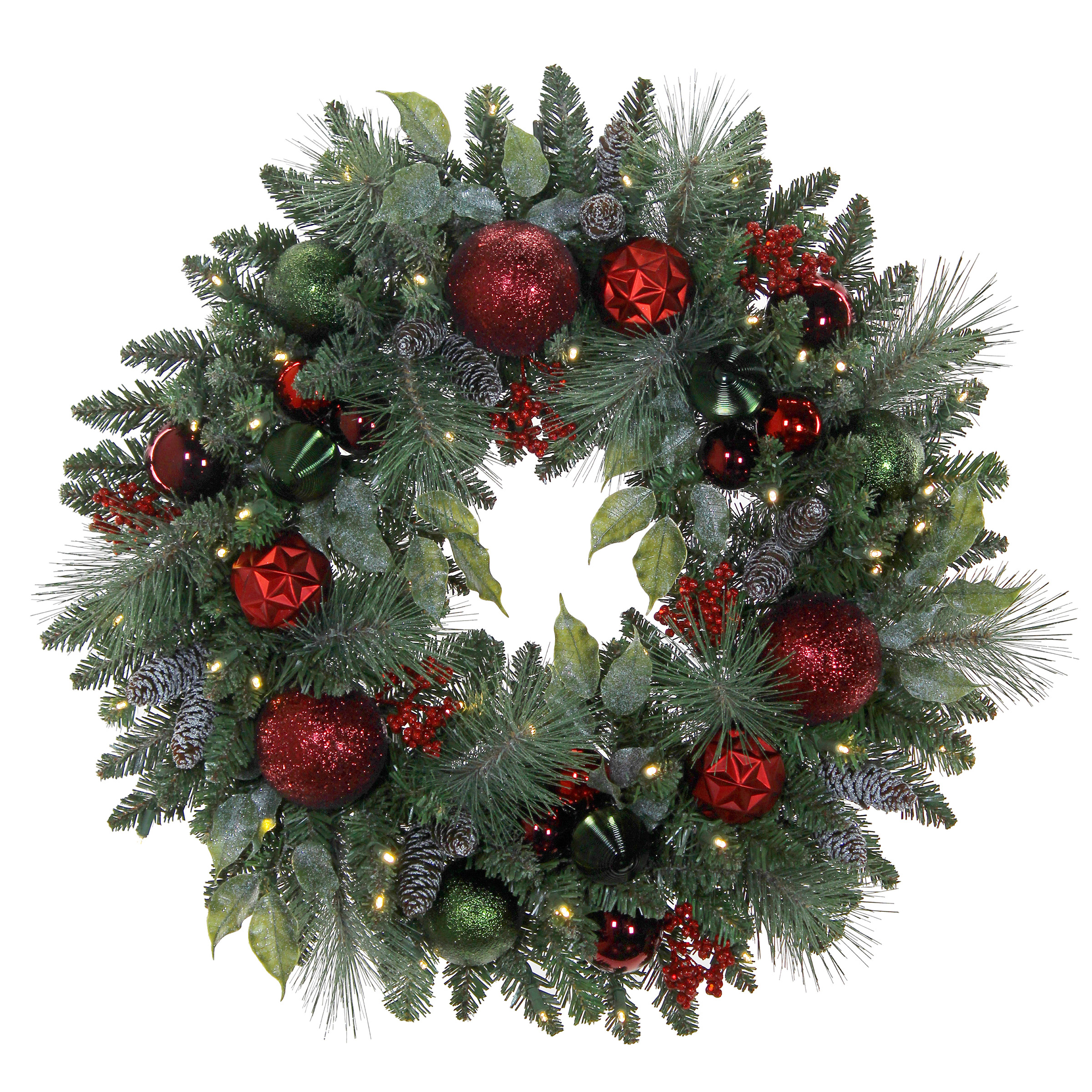 76.2 cm (30 in.) Pre-Lit Holiday Artiﬁcial Wreath | Costco