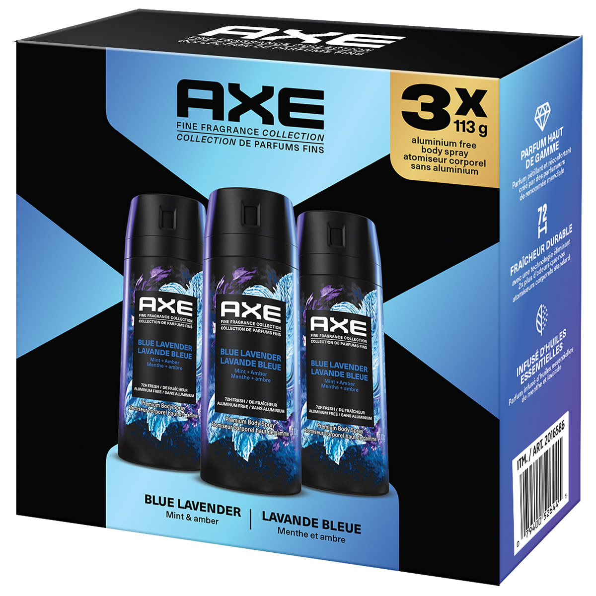 Axe aluminum free body spray