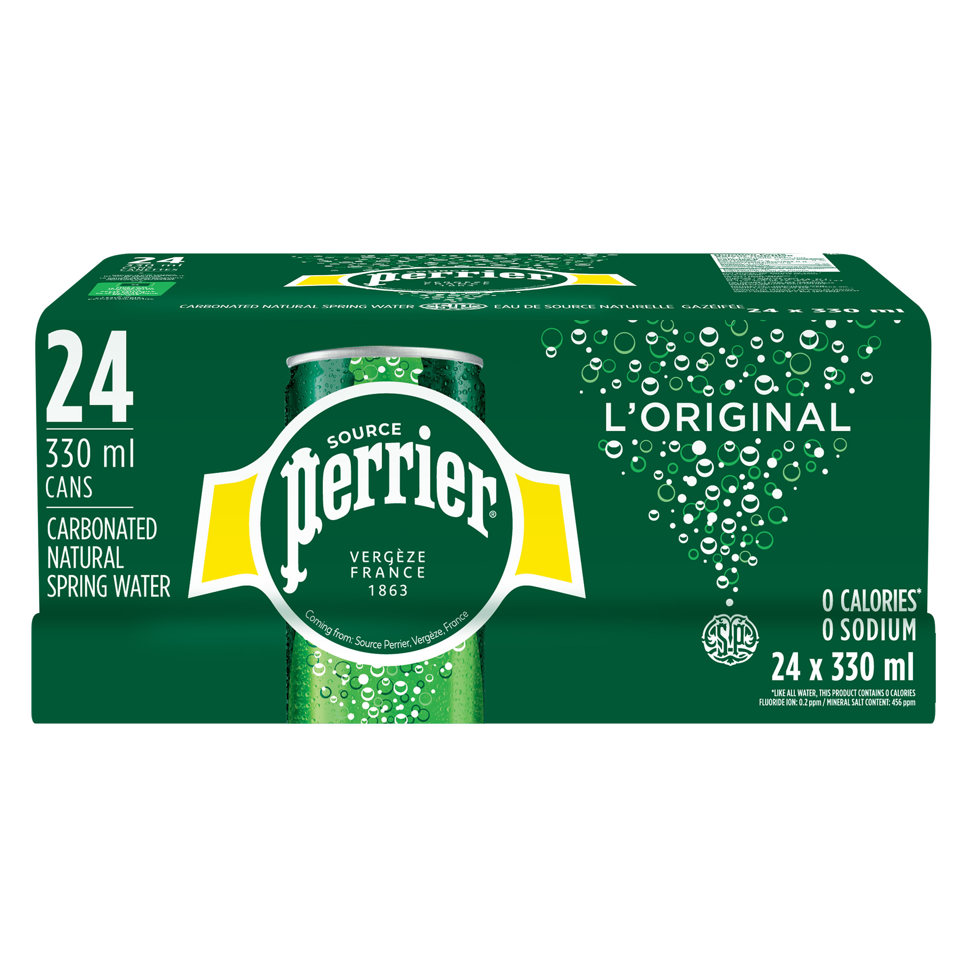 Perrier Sleek Can 330 mL, 24-pack