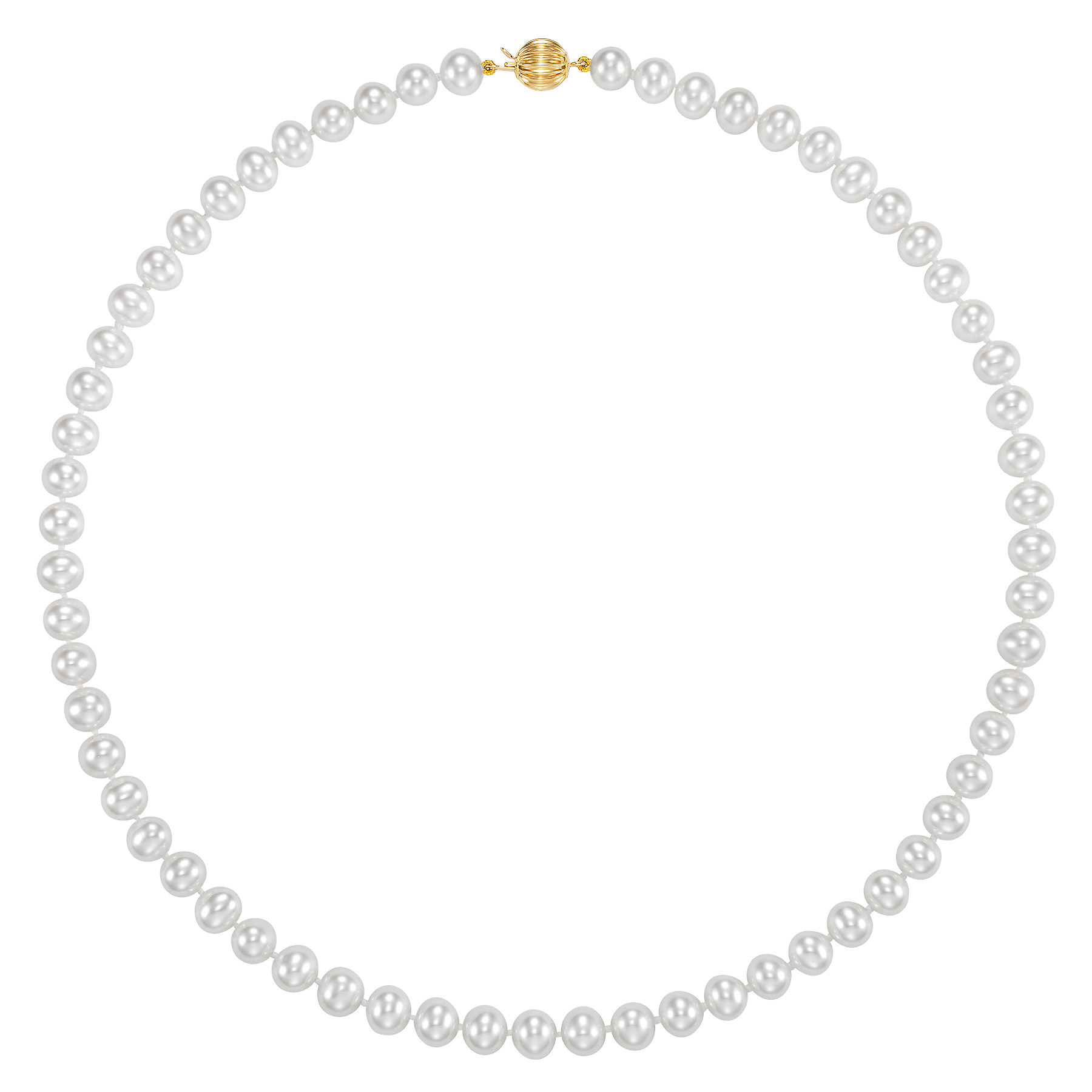 Freshwater Cultured 6.5-7mm Pearl 14kt Yellow Gold Clasp