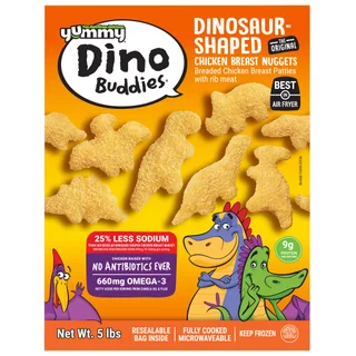 Yummy Dino Buddies Dinosaur Chicken Breast Nuggets, 5 lbs