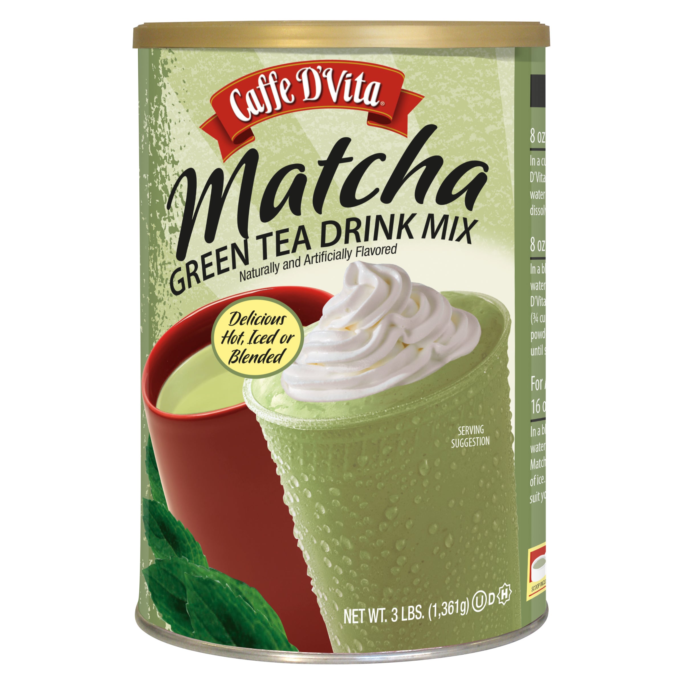 Caffe D'Vita Matcha Green Tea Drink Mix, 3 lbs | Costco