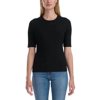 SPLENDID WOMEN'S RIBBED ELBOW SLEEVE TOP