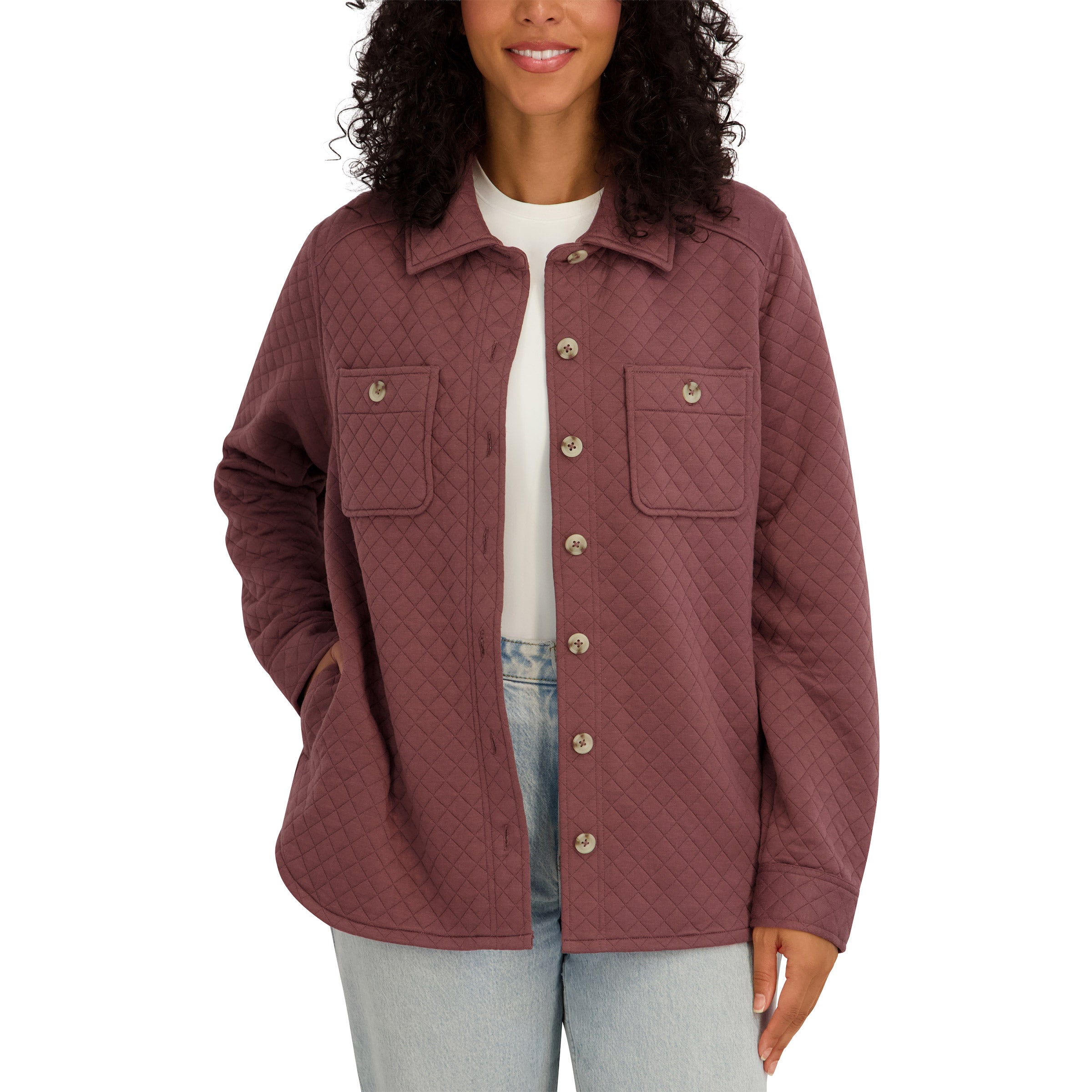Sage Women’s Plush Shirt Jacket Sherpa Lined Button Front Shacket Cozy NWT