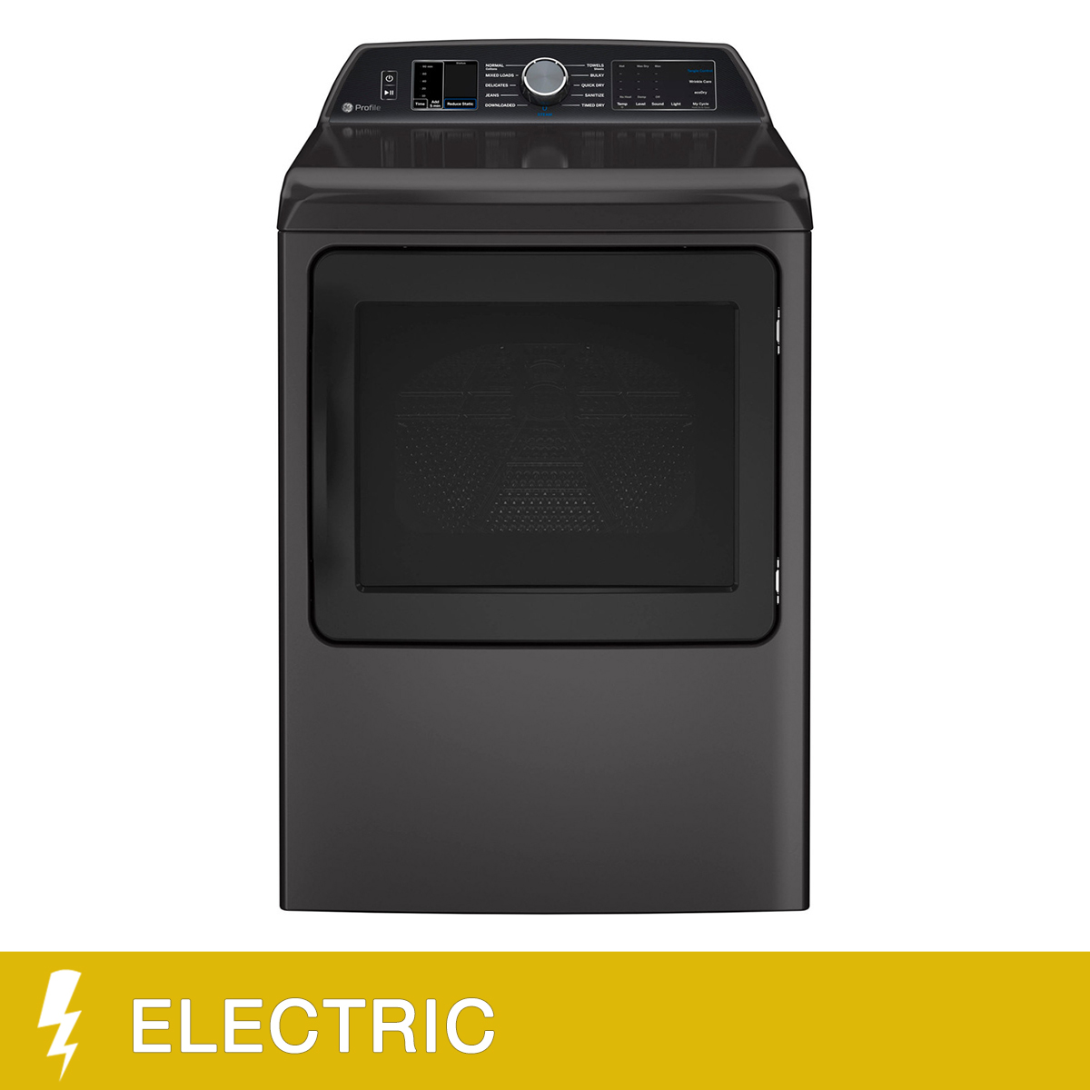 GE Profile 27 in. 7.4 cu. ft. Diamond Grey Smart Electric Dryer
