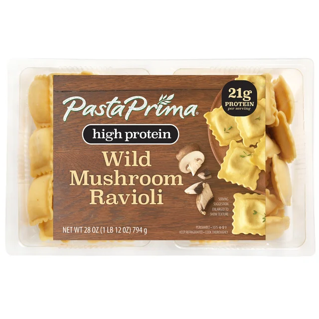 PASTA PRIMA HIGH PROTEIN PORTOBELLO MUSHROOM RAVIOLI 28 OZ