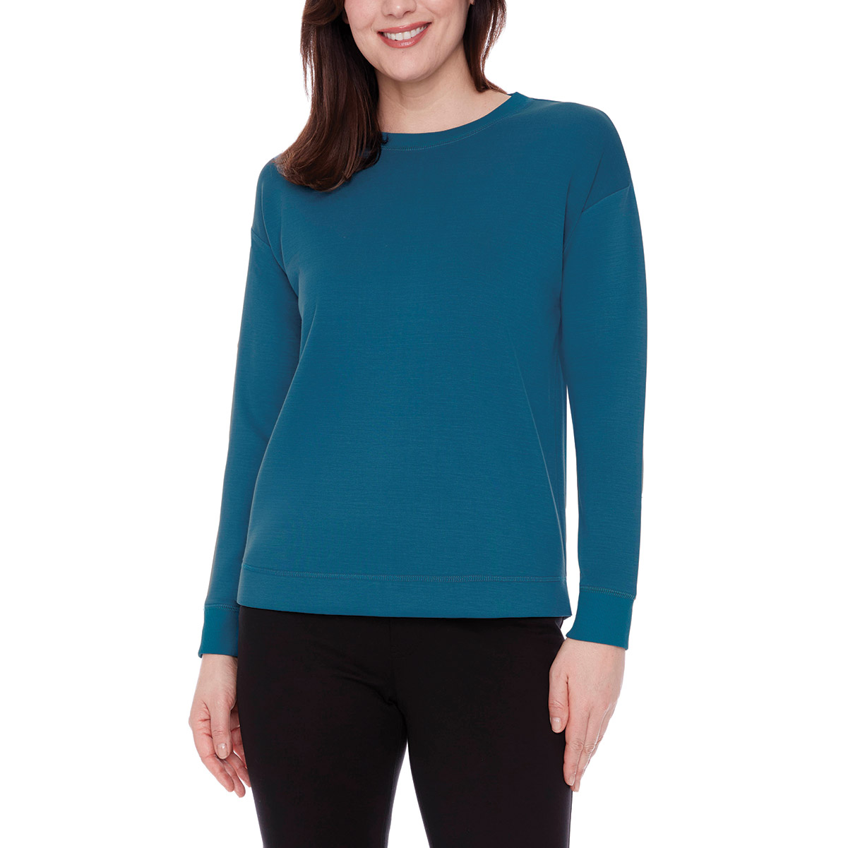 UP! Women's Tencel Modal Crew Neck Long Sleeve Top