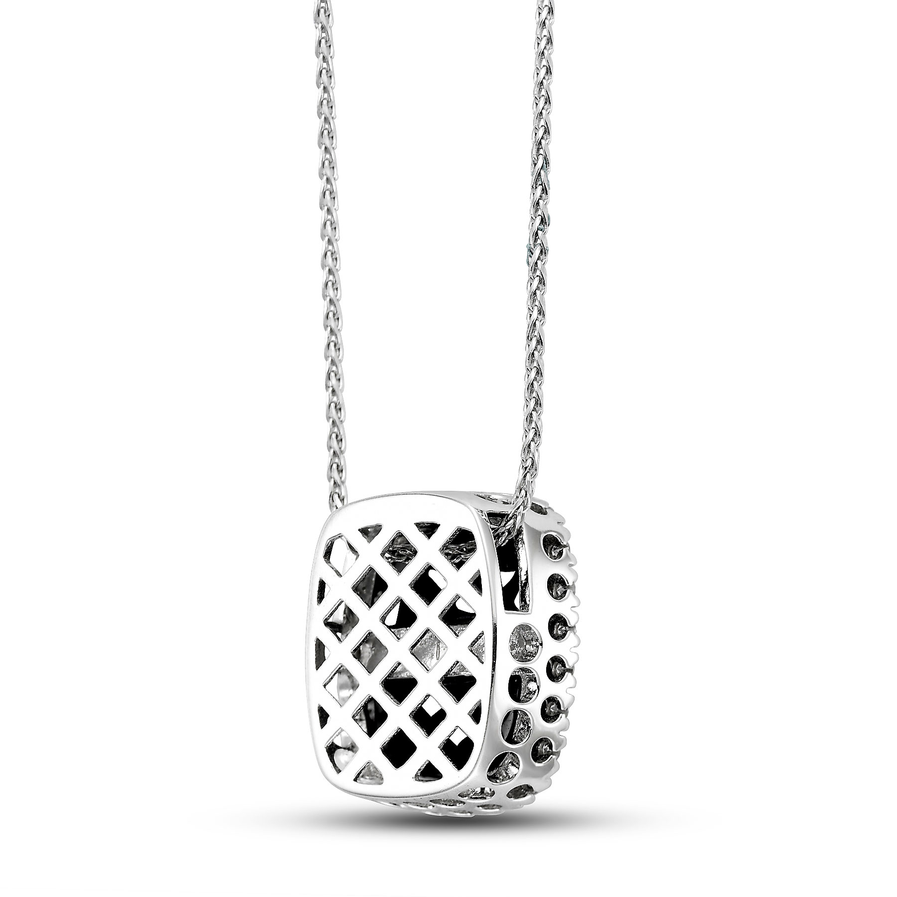 Cushion Cut Cabochon Black Onyx and Diamond Pendant (0.25 ctw) | Costco